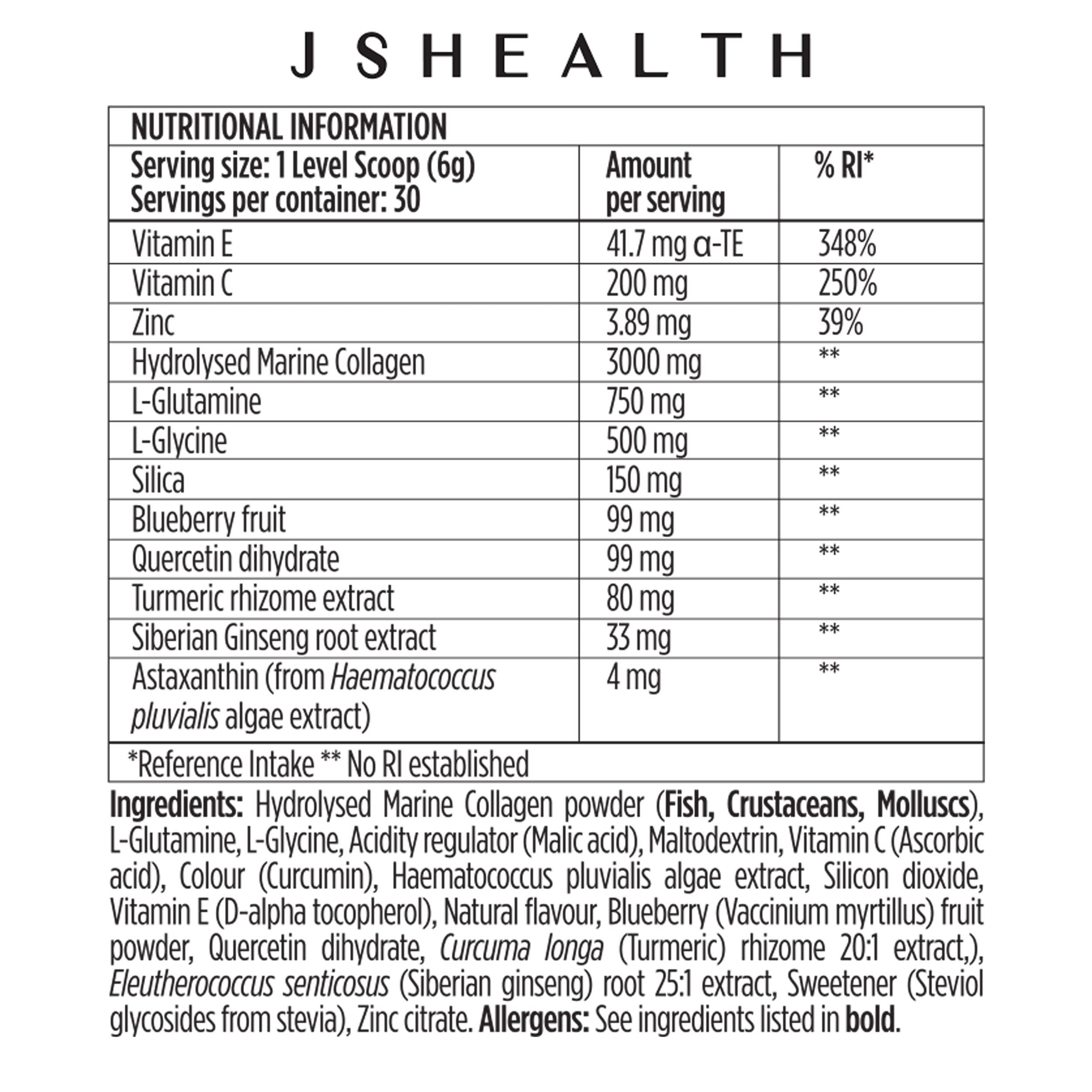JSHealth Vitamins Vitality X + Collagen - Beauty Powder Supplement with Vitamins C & E JSHealth buy supplements canada