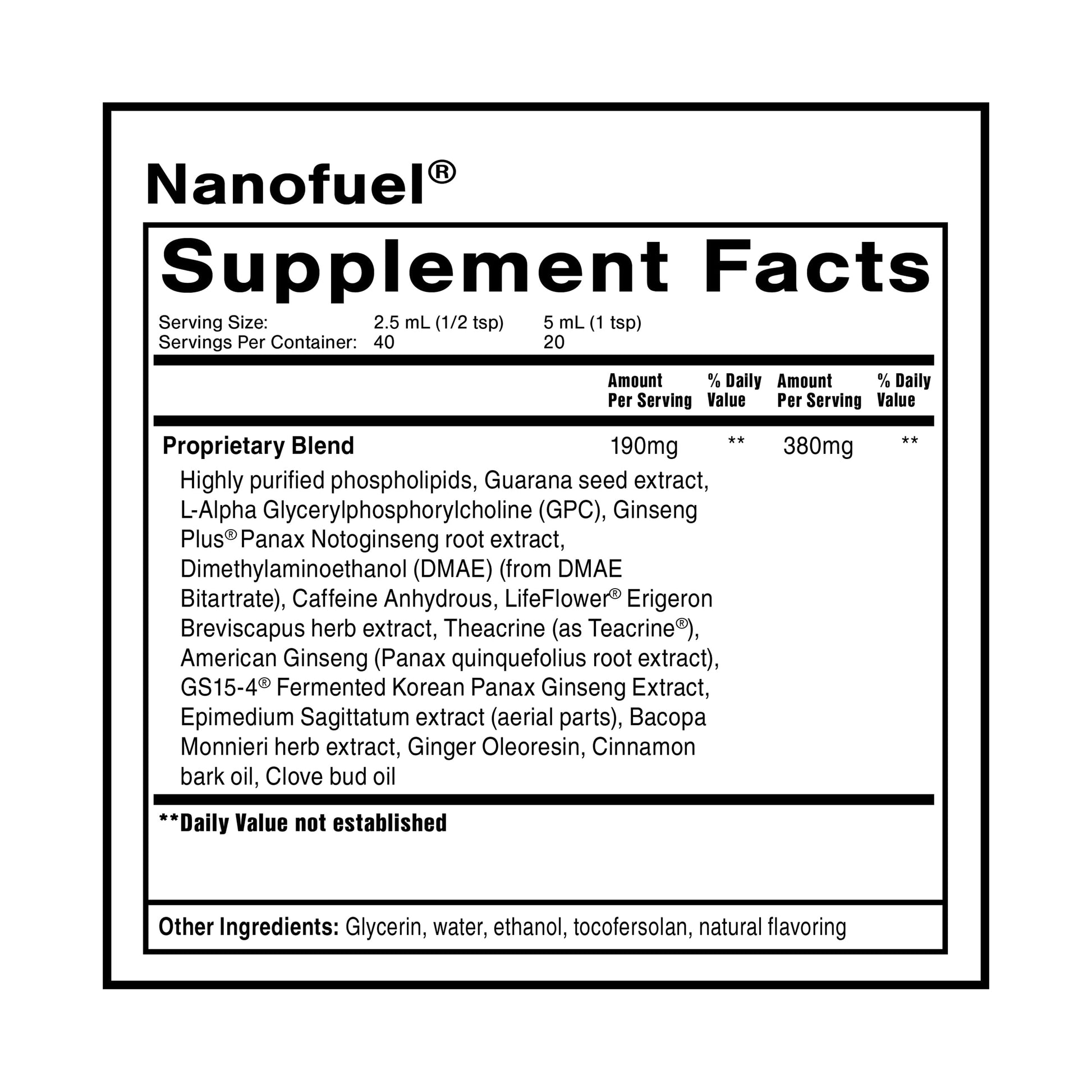 Quicksilver Scientific NanoFuel - Energy Support - Nootropic Formula Designed to Support Focus + Productivity (3.38oz / 100ml) Quicksilver Scientific buy supplements canada