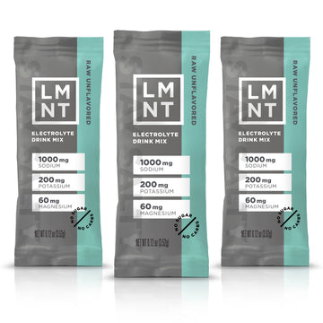 LMNT Zero-Sugar Electrolytes - Raw Unflavored Salt - Hydration Powder Packets Drink LMNT buy supplements canada