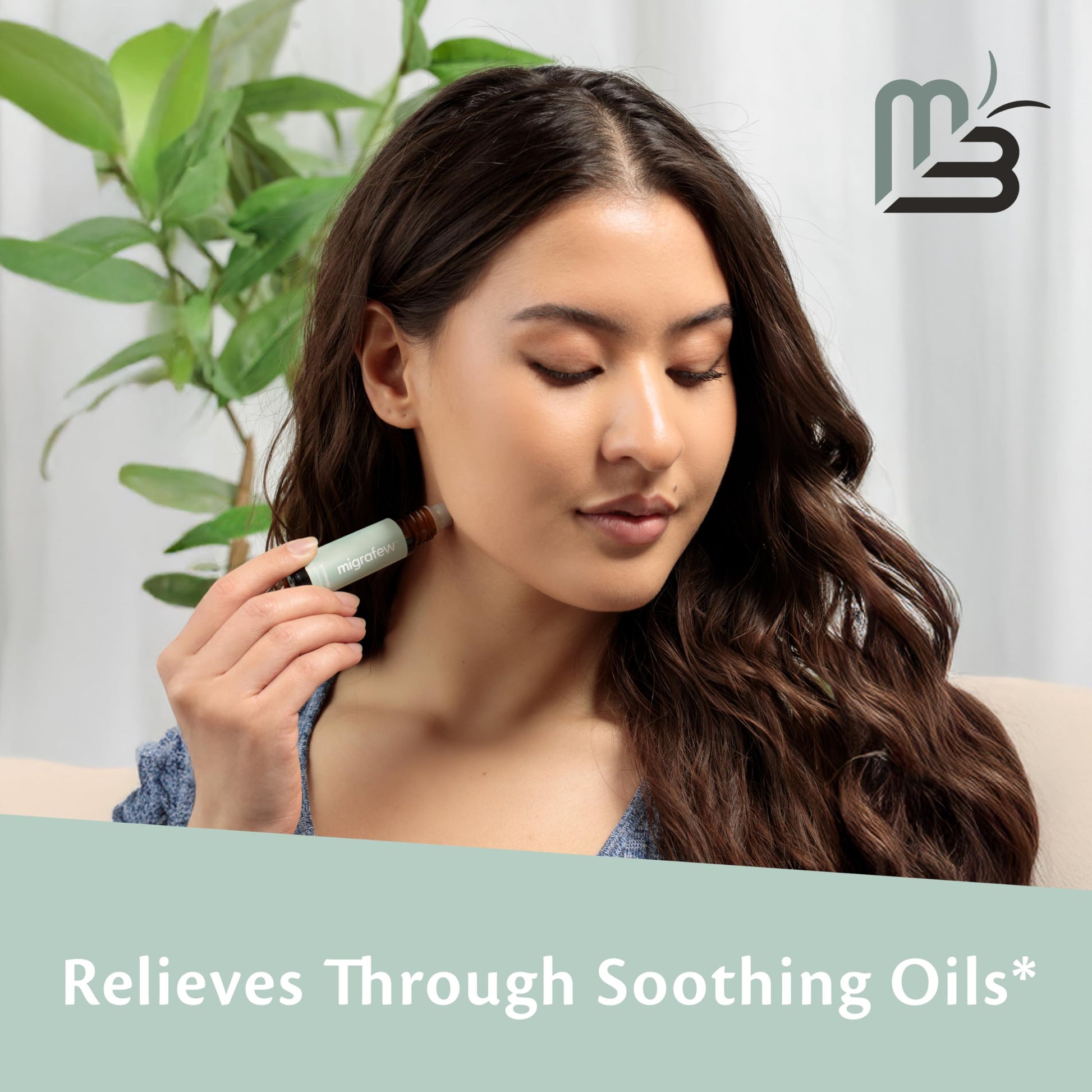 MigraFew Aromatherapy Migraine Roll On | Compact Headache Relief with Cooling Metal Roller for Head Tension and Pressure, Made with Peppermint, Spearmint and Lavender Essential Oils (Pack of 2) by M3 M3 Naturals buy supplements canada