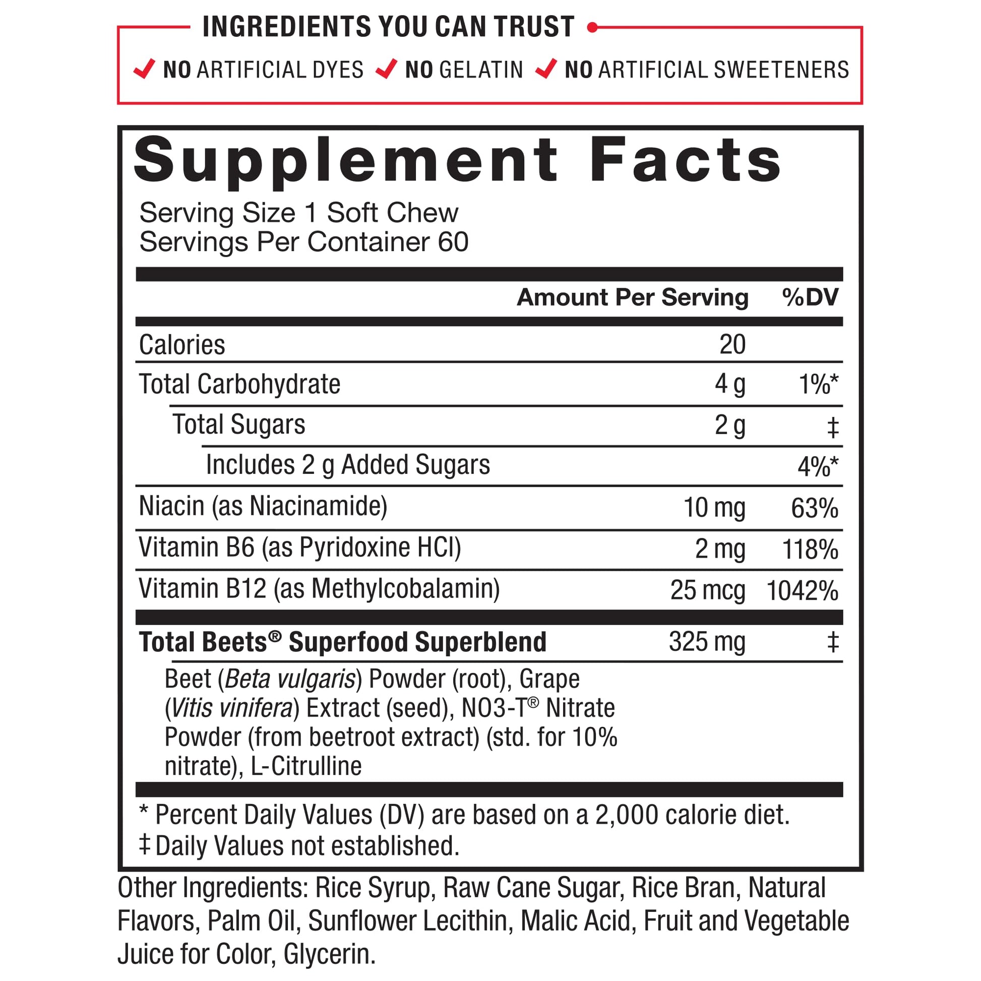 Force Factor Total Beets Soft Chews with Beetroot, Nitrates, L-Citrulline, Grapeseed Extract Force Factor buy supplements canada