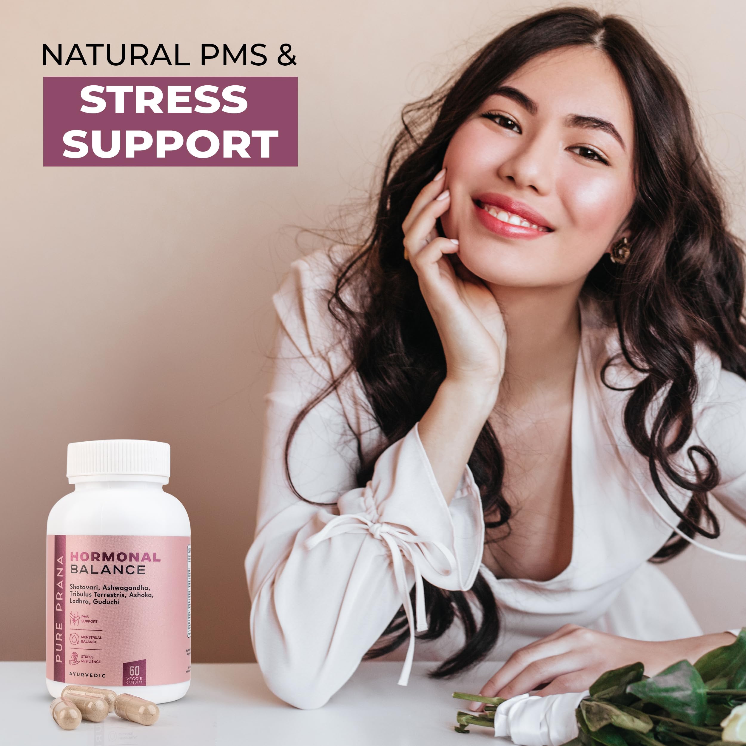 Pure Prana Ayurvedic Hormone Balance for Women - Shatavari & Ashwagandha Supplement for PMS Relief & Menstrual Support - Menopause, Perimenopause & Cortisol Support - 60 Capsules Pure Prana buy supplements canada