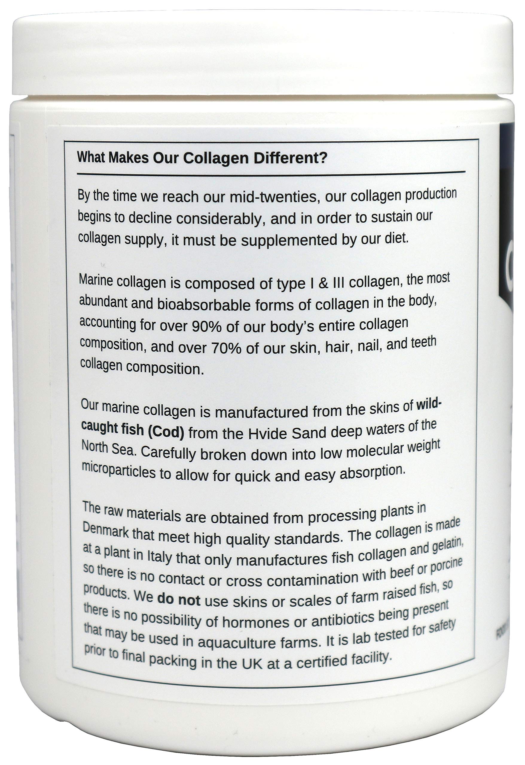 Marine Collagen Peptides (400g) | Hydrolysed from Wild Caught North SEA Cod Miracle Greens buy supplements canada
