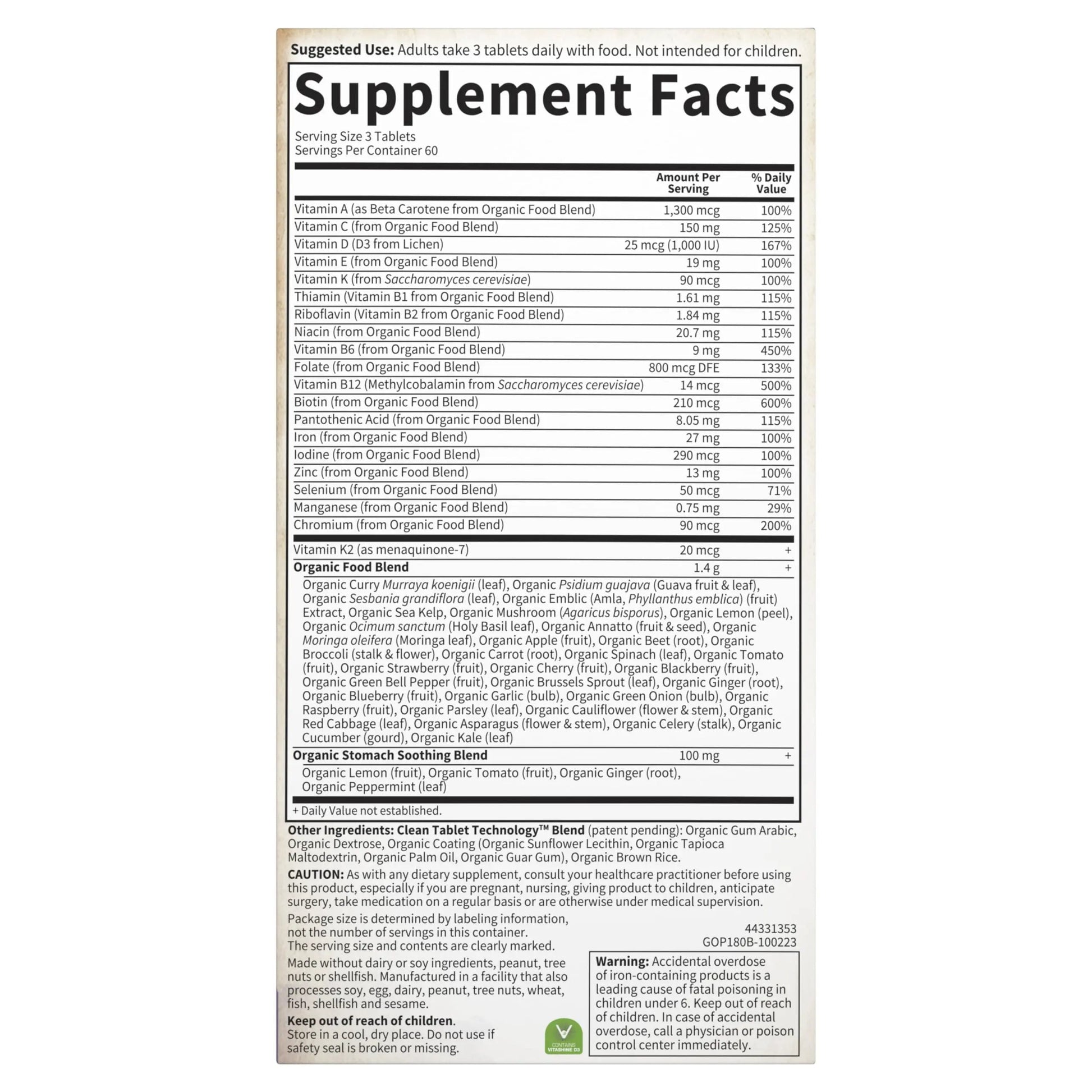 Garden of Life Organics Women’s Prenatal Multivitamin with Vitamin D3, B6, B12, C & Iron, Folate for Energy & Healthy Fetal Development – Organic Garden of Life buy supplements canada