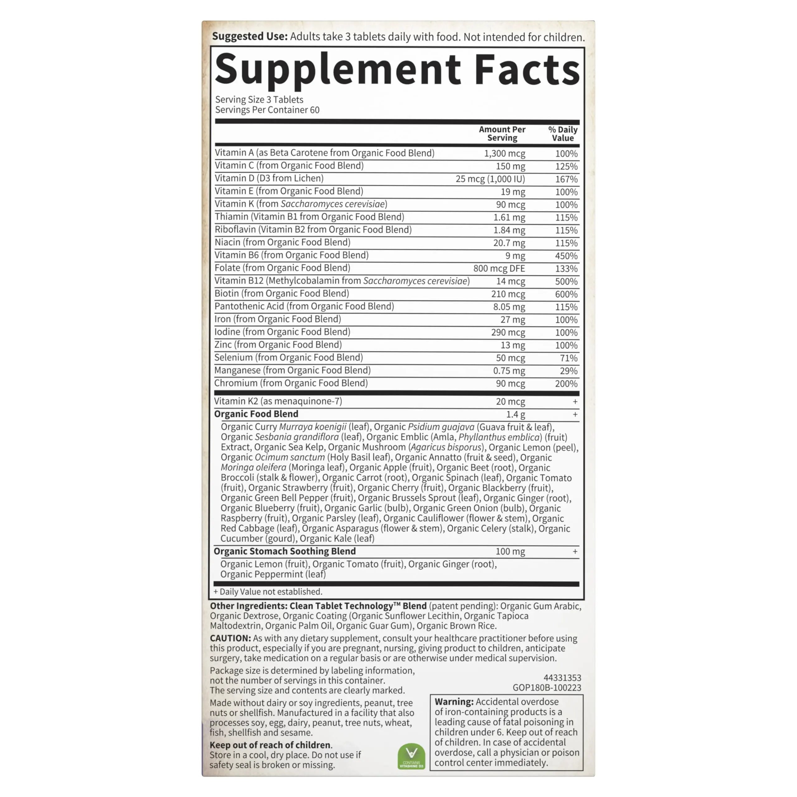 Garden of Life Organics Women’s Prenatal Multivitamin with Vitamin D3, B6, B12, C & Iron, Folate for Energy & Healthy Fetal Development – Organic Garden of Life buy supplements canada