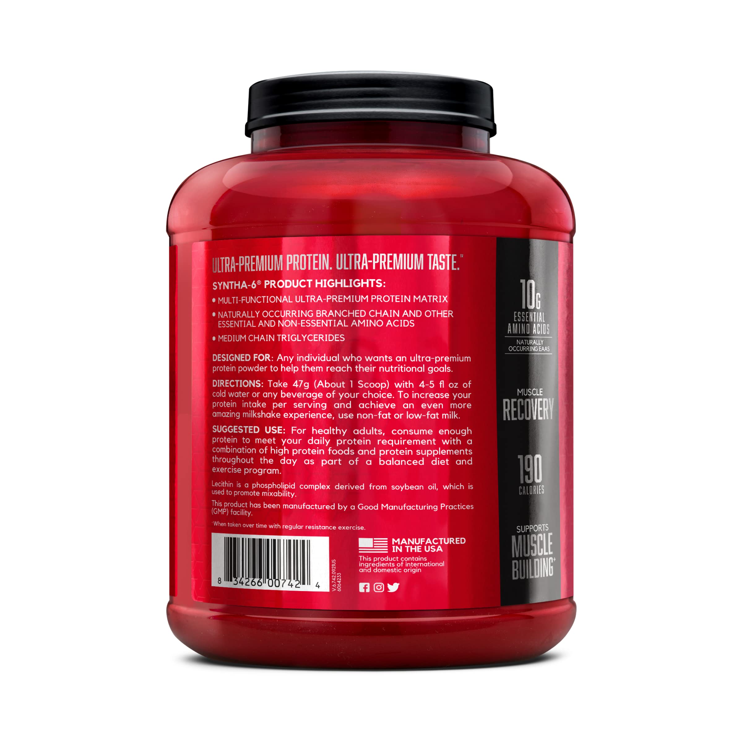 BSN SYNTHA-6 Whey Protein Powder with Micellar Casein, Milk Protein Isolate, Chocolate BSN buy supplements canada