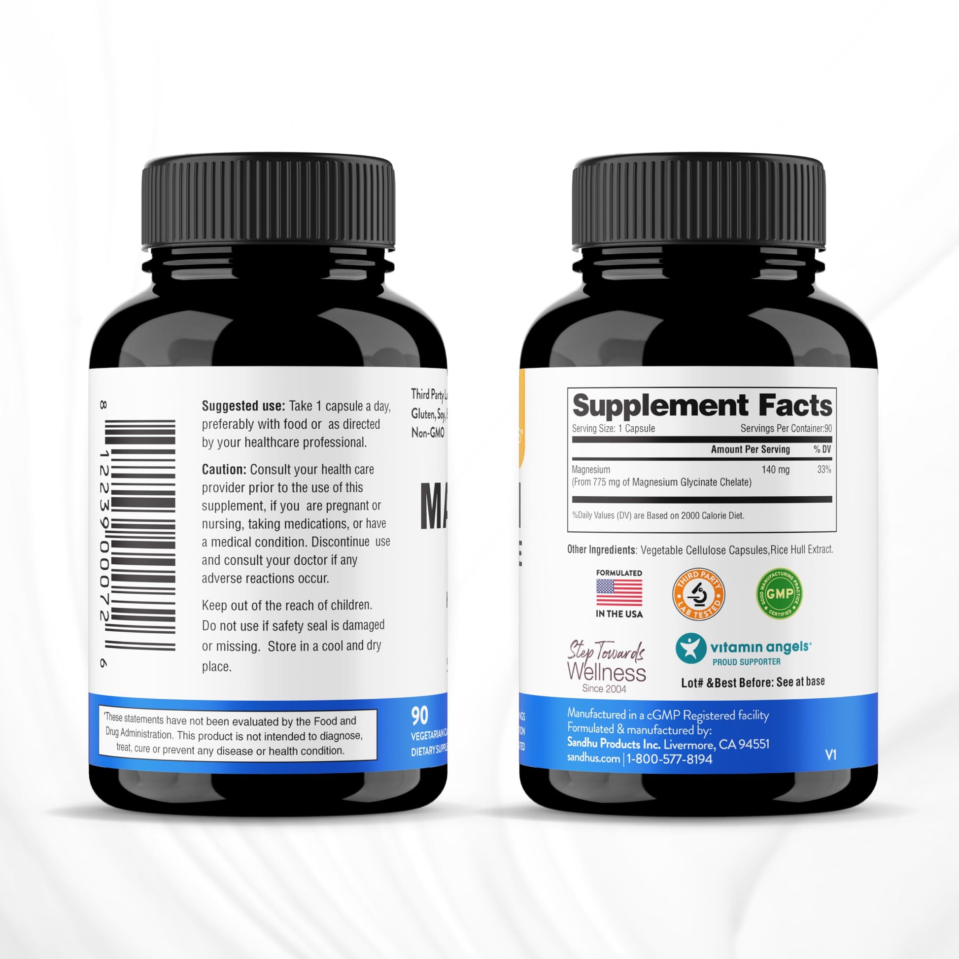 Sandhu's Superior Absorption Magnesium Glycinate 775mg|140mg Elemental Magnesium Sandhu's buy supplements canada
