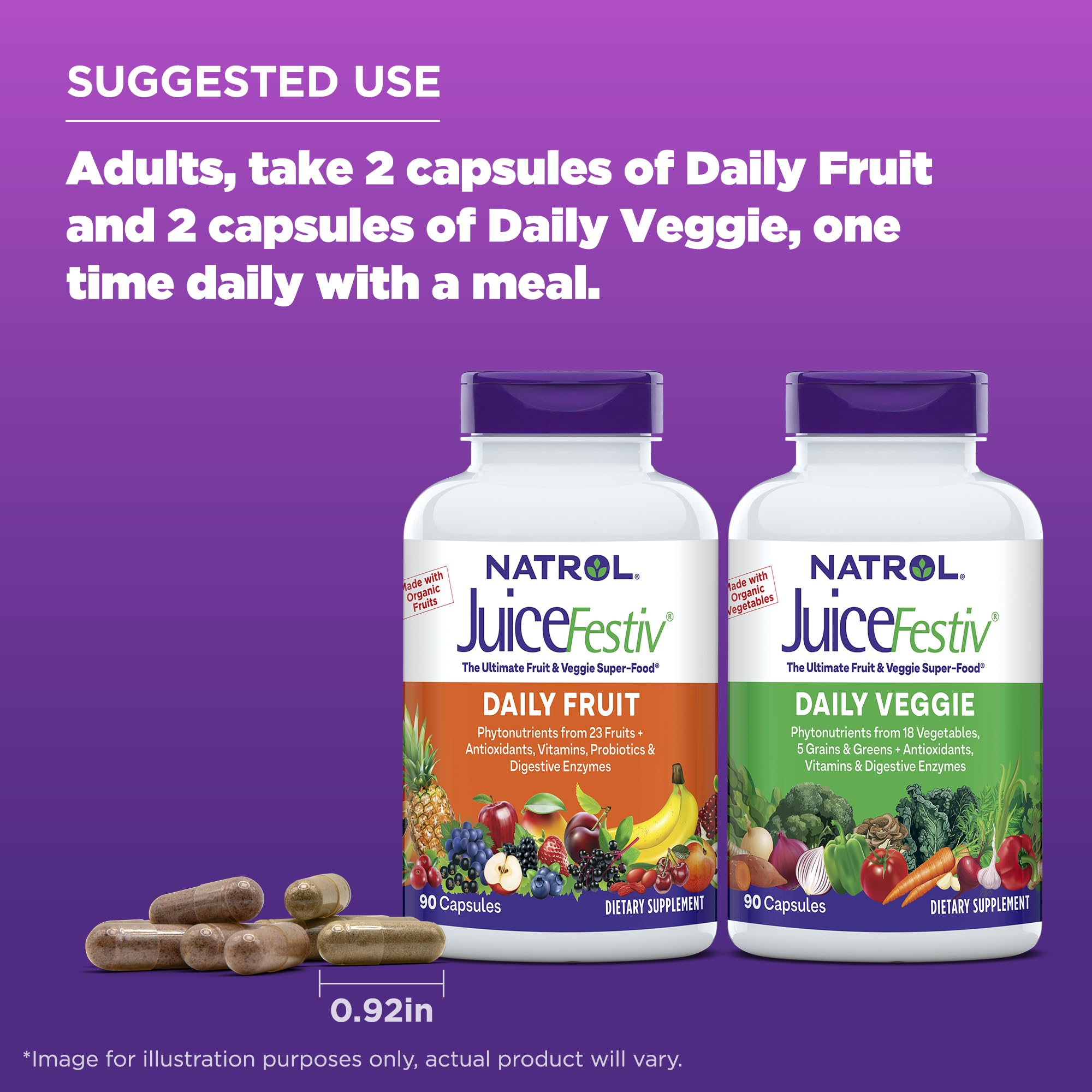 Natrol JuiceFestiv, Vitamins and Supplements for Nutrition & Well-Being, Antioxidants for Cellular Health, 90 Capsules Natrol buy supplements canada