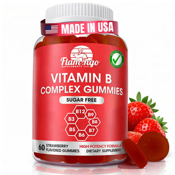 Sugar Free Vitamin B Complex Gummies - Vitamin B12, B7, B6, B3 (Niacin), B5, B8, B9 (Folate)- Third Party Tested- Prenatal, Vegan Diet, Older Adults Flamingo Supplements buy supplements canada