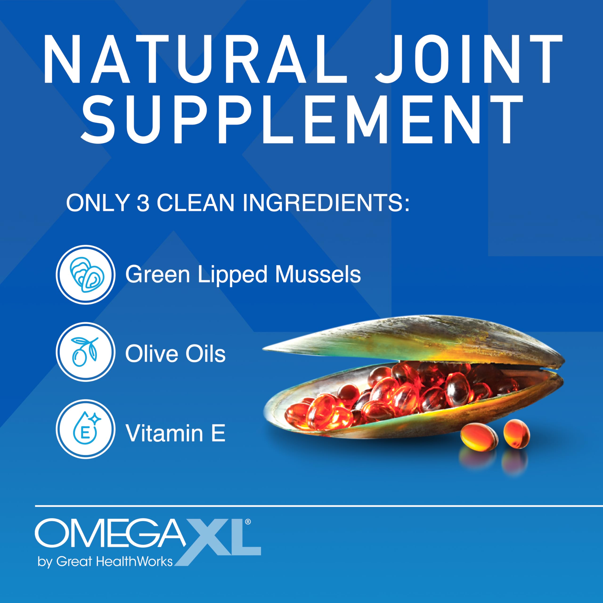OmegaXL Joint Support Supplement - Natural Muscle Support, Green Lipped Mussel Oil, Soft Gel Pills, Drug-Free, 120 Count OmegaXL buy supplements canada