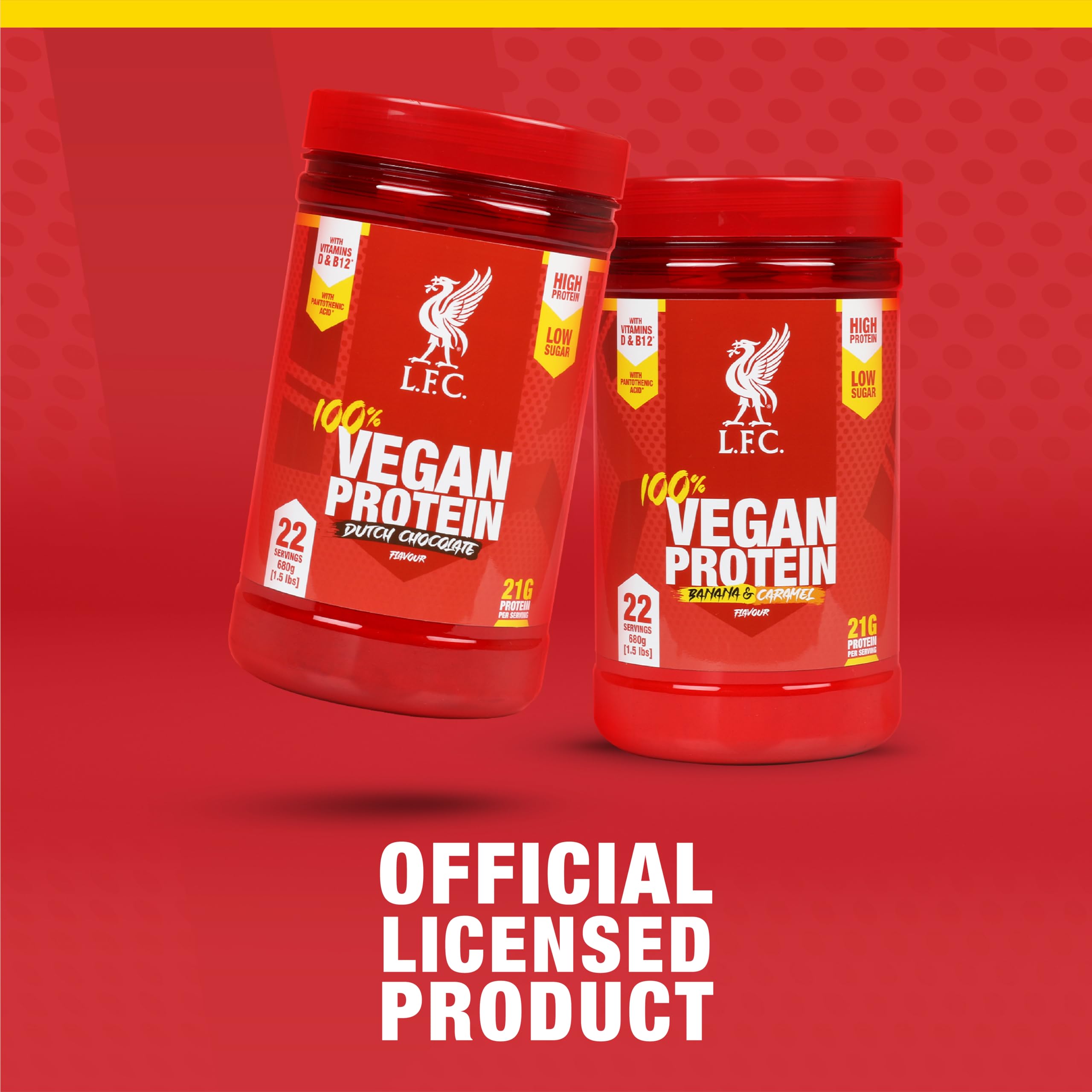 LFC Vegan Protein Powder Banana Caramel Flavour 680g 100% Vegan Protein Powder 21g High Protein, Vector Consumer buy supplements canada