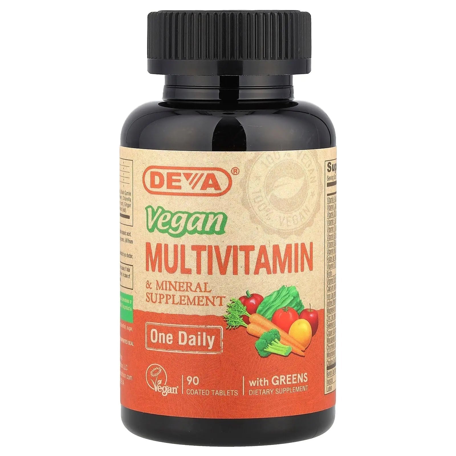DEVA Tiny Tablets Vegan Multivitamins for Women & Men, Multivitamin with Iron, Mineral Supplement, Vitamin C, Vitamin B Complex DEVA buy supplements canada