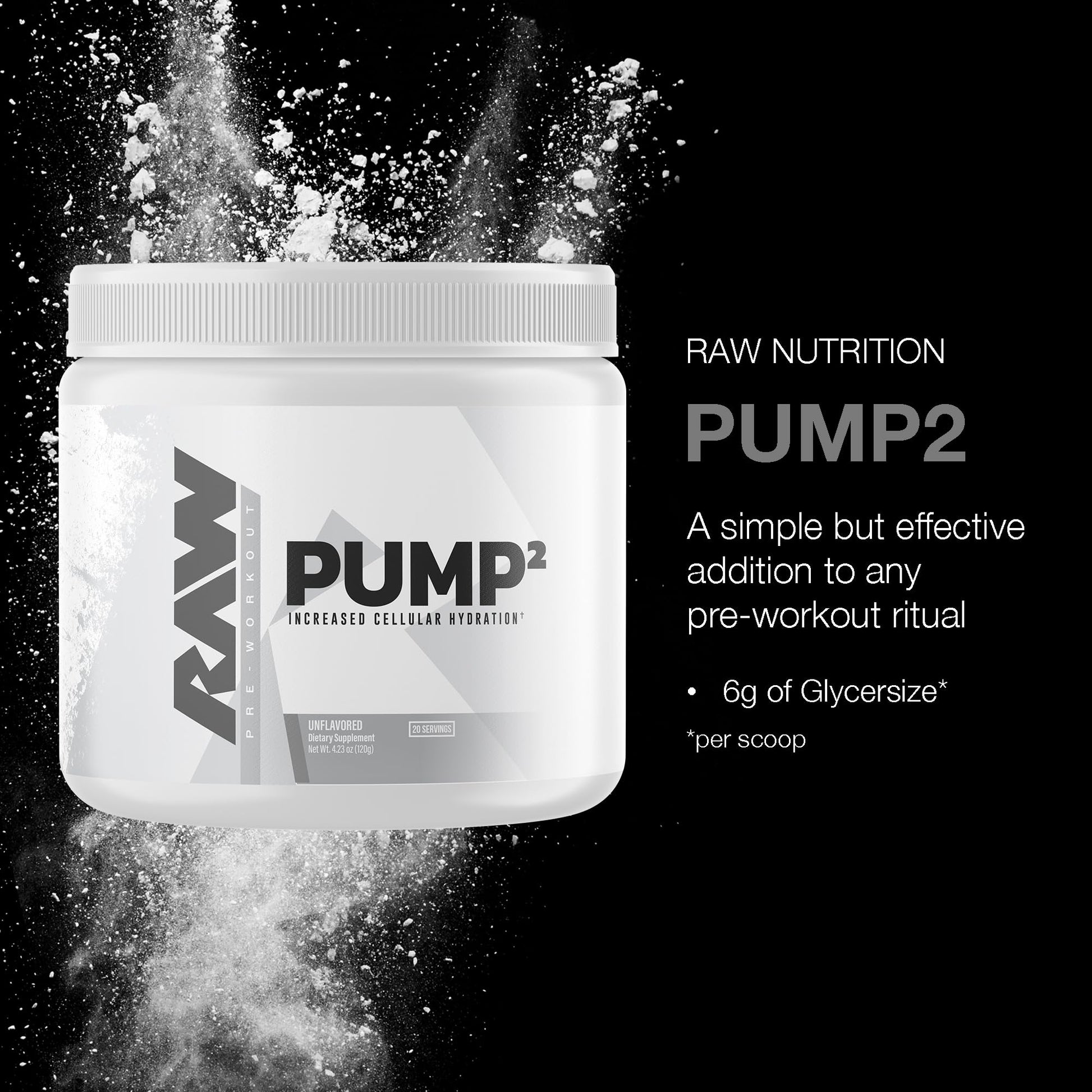 RAW Pump2 Pre Workout | Glycerol Pump Pre Workout Supplement, Pair Pump Supplement for Best Results Or Any Preworkout Powder | Enhanced Hydratio RAW buy supplements canada