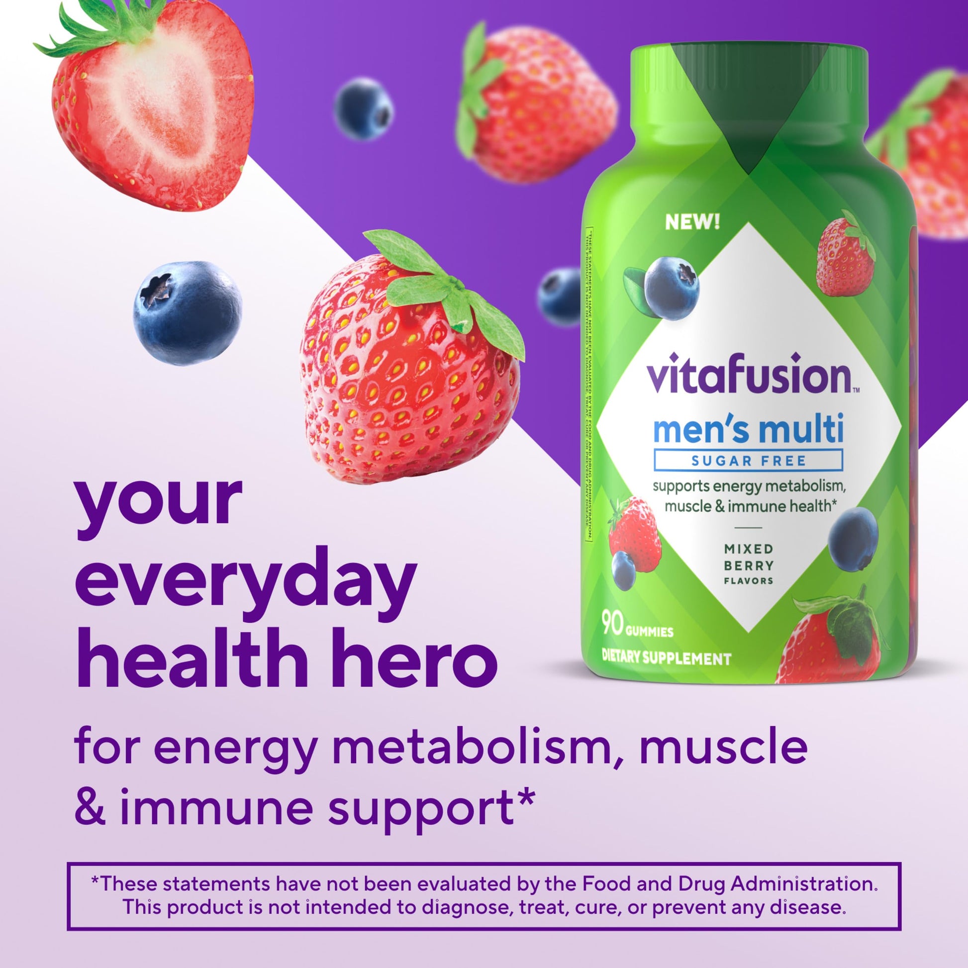 vitafusion Sugar Free Men’s Multi Daily Gummy Multivitamins, Supports Energy Metabolism, Muscle and Immune Health Vitafusion buy supplements canada