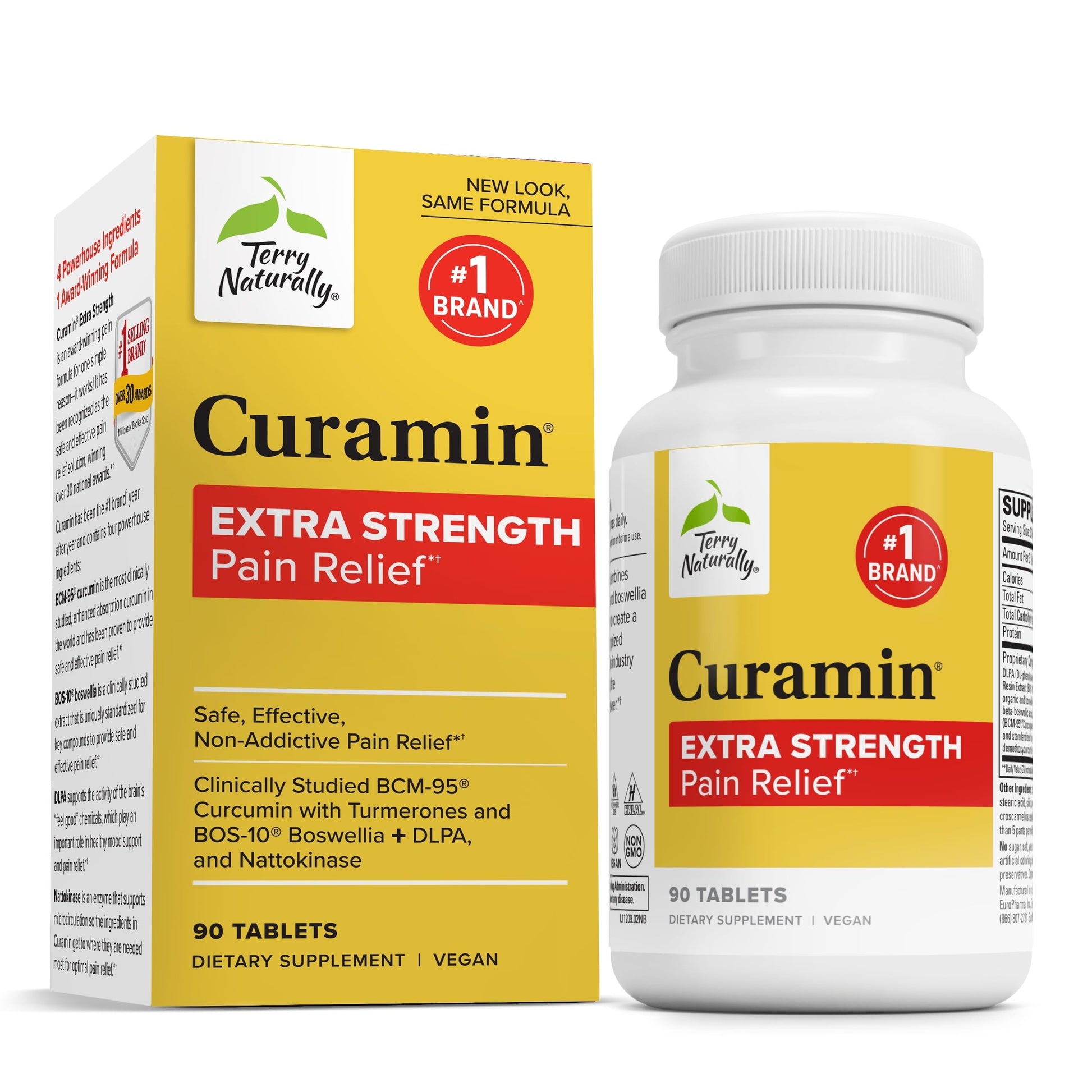 Terry Naturally Curamin Extra Strength - Curcumin & Boswellia for Healthy Circulation Support - Turmeric Supplement to Support Joints, Muscle Health & Endorphin Production - 90 Tablets Terry Naturally buy supplements canada