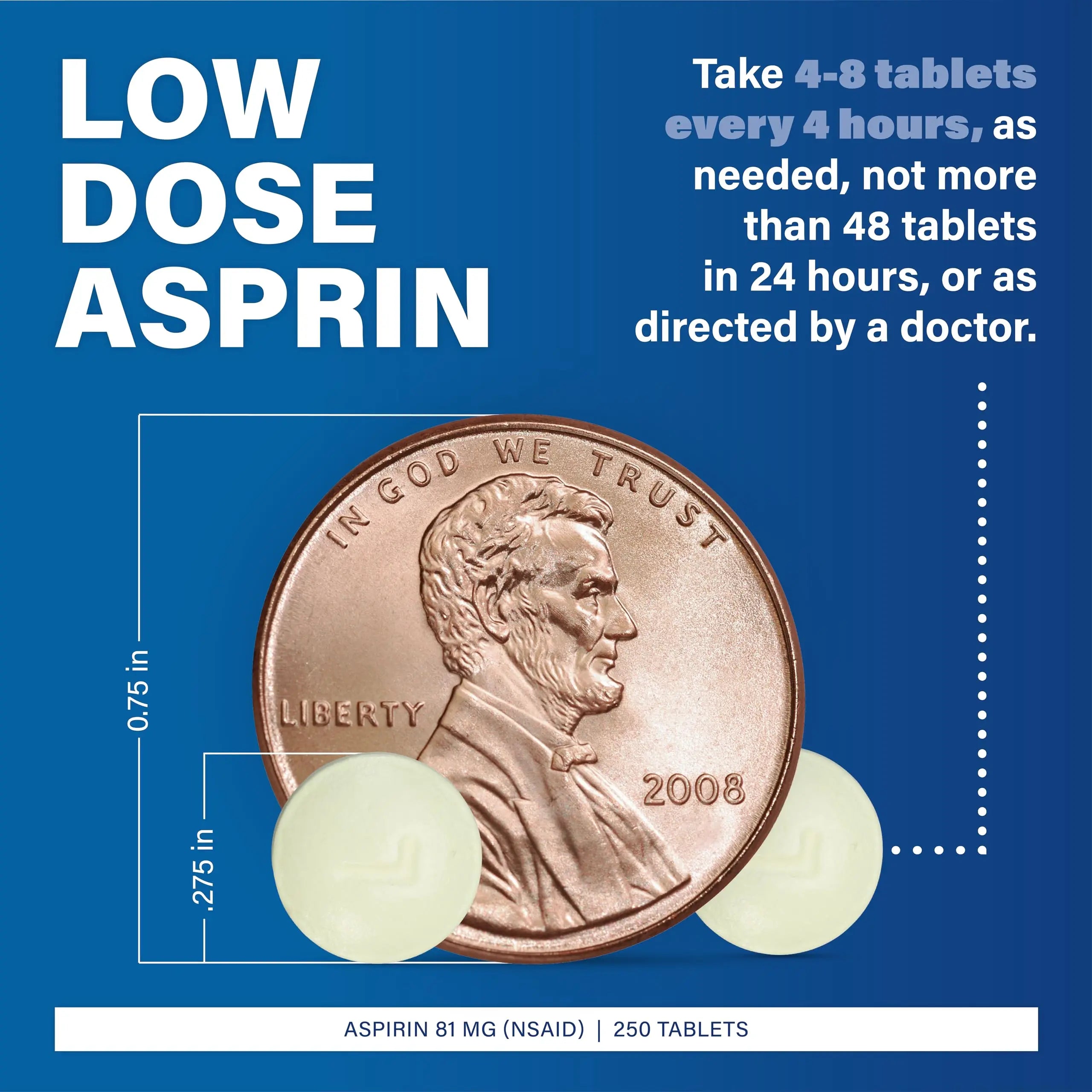 MAJOR Aspirin Low Dose 81 Mg - Pain Reliever (NSAID) - Enteric Coated - 250 Tablets MAJOR buy supplements canada