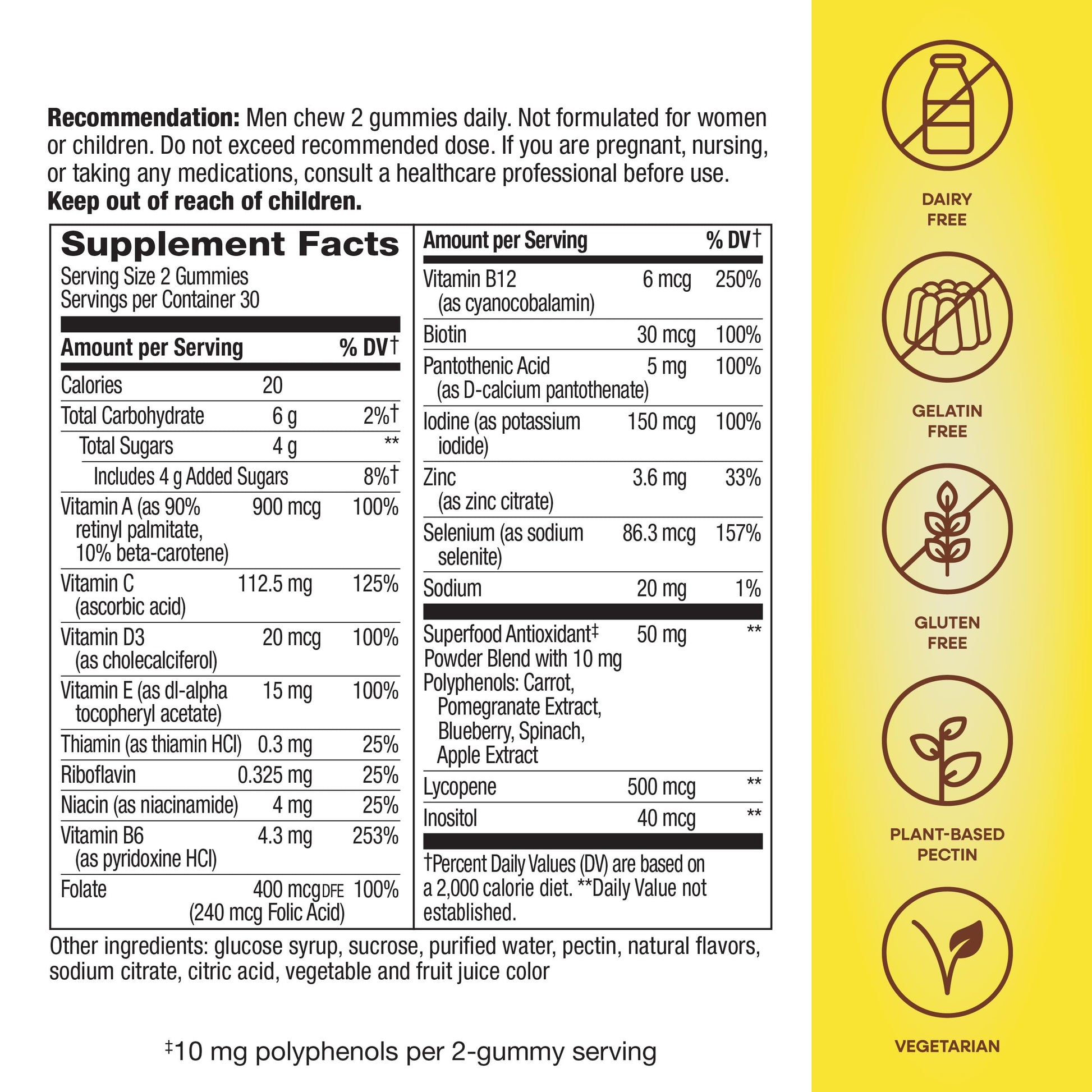 Nature's Way Alive! Men's Multivitamin Gummies, Supports Energy Metabolism*, Muscle Function*, Superfood Antioxidants(1) Nature's Way buy supplements canada