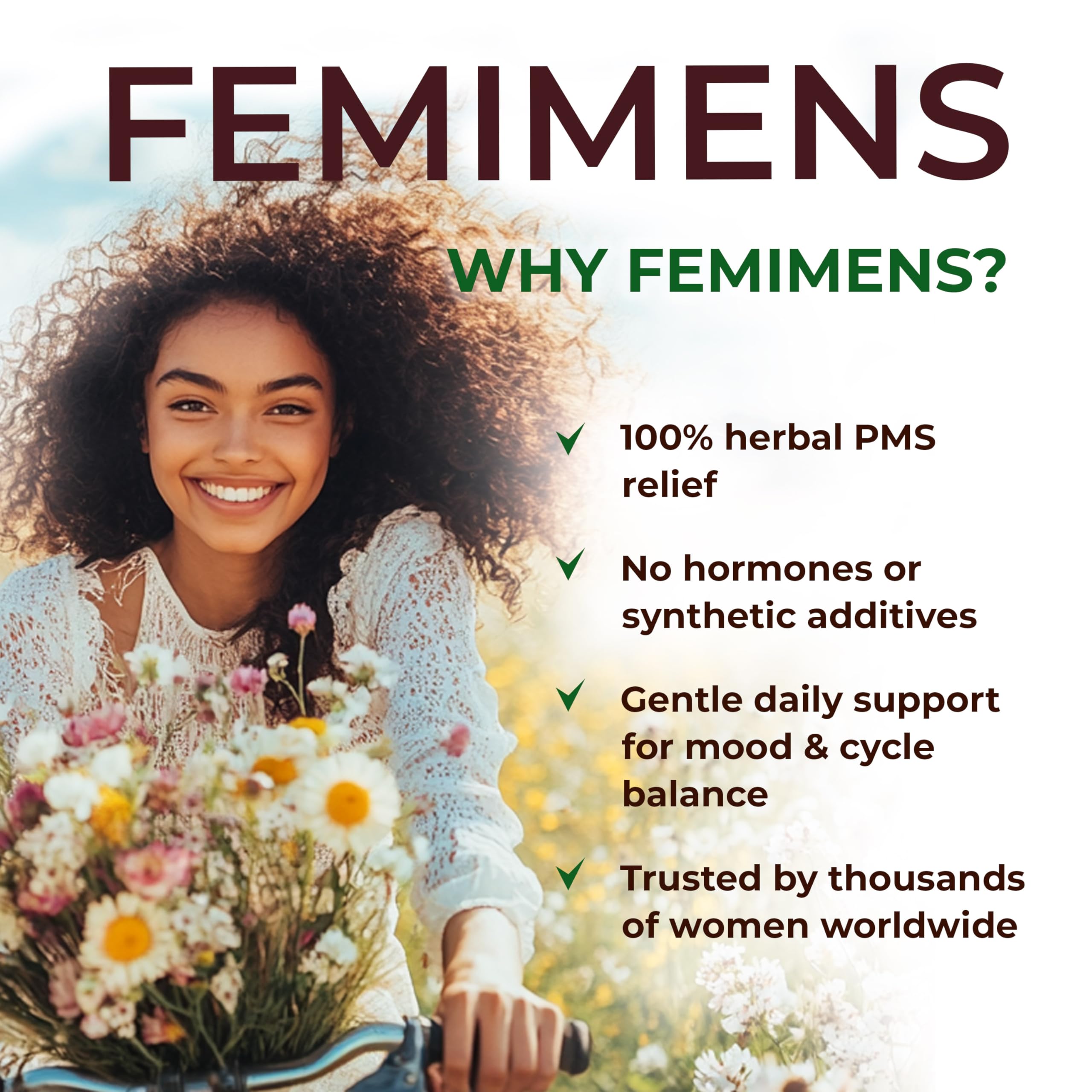 FEMIMENS – PMS Support Supplement for Women – PMS Relief for Women & Menstrual Cramp Relief – Hormonal Balance for Women – Chasteberry Vitex, Ashwagandha, Ginger, Fenugreek – 120 Vegan Capsules Ananta Medicare USA buy supplements canada