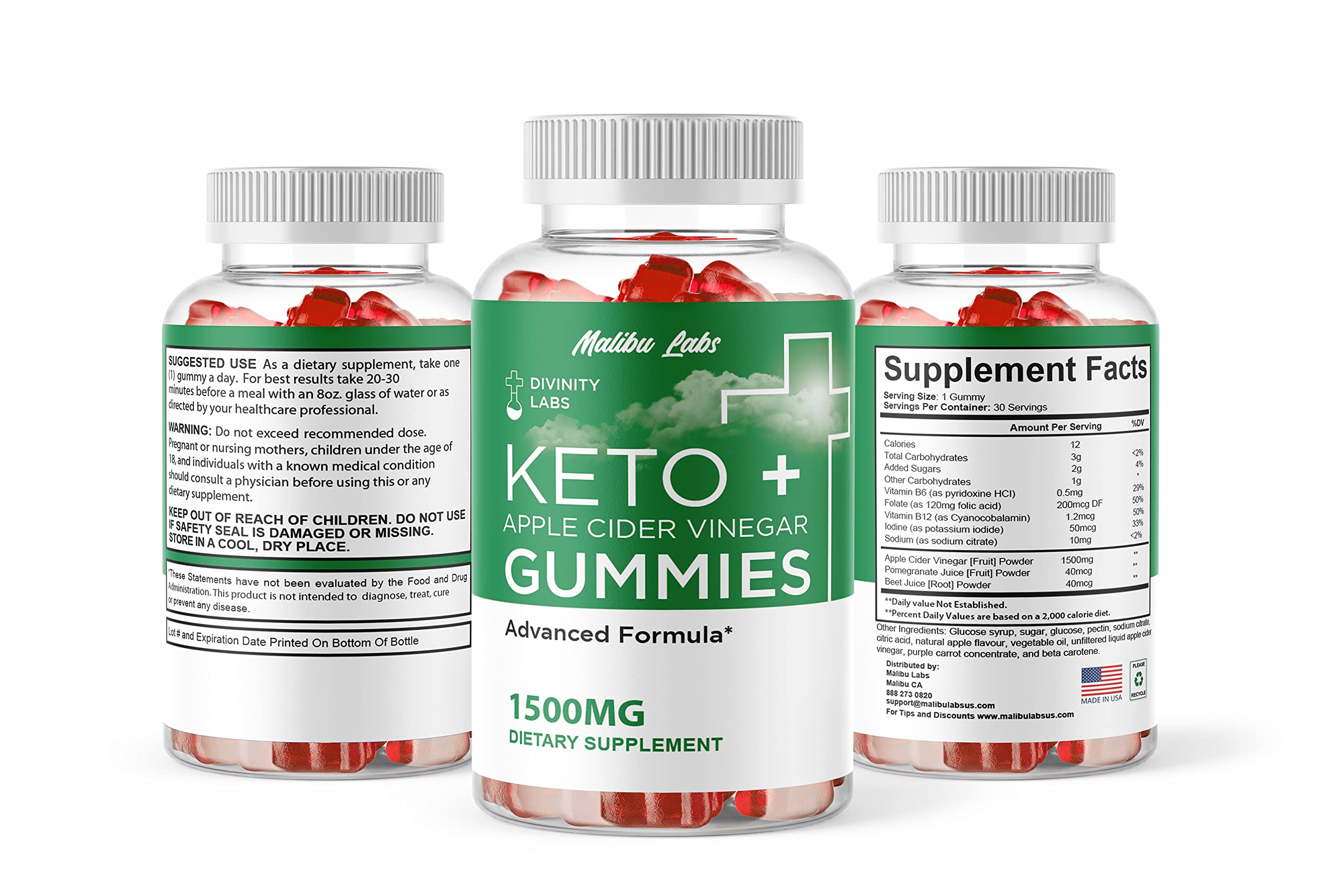 Divinity Labs Keto ACV Gummies, Apple Cider Vinegar Ketosis, New Strong Time Released Malibu Labs buy supplements canada