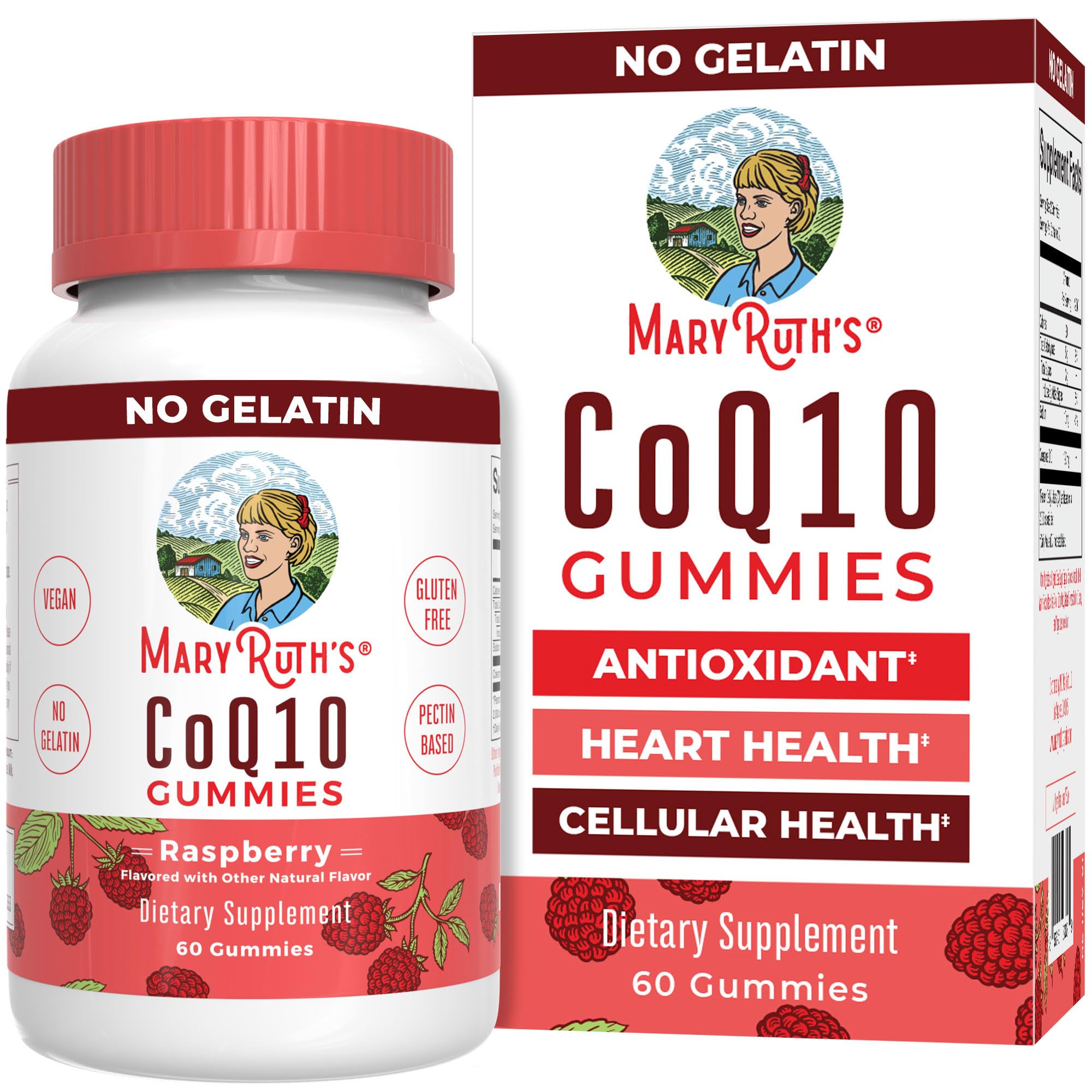 MaryRuth Organics CoQ10 Gummies | Coenzyme Q10 | Gummy Supplements for Heart Health & Cellular Health | Antioxidant | CoQ10 120 mg | Vegan | Non-GMO | Gluten Free | 60 Count | 1 Month Supply MARYRUTH'S buy supplements canada