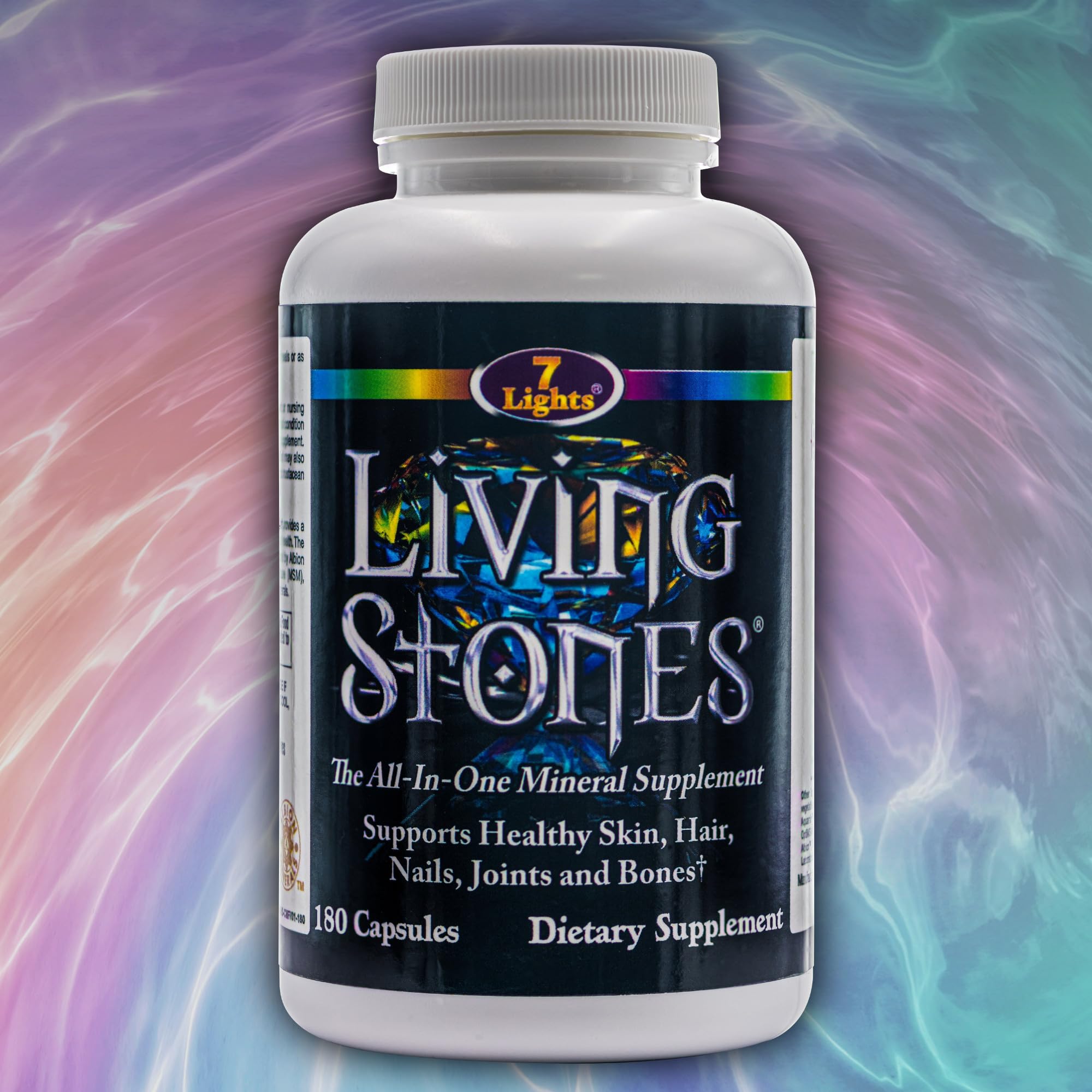 Living Stones, Complete Mineral Supplement with Zinc, Calcium, Magnesium, Selenium, Trace Minerals, No Added Iron, with MSM (Organic Sulfur) and Shilajit, Premium Absorption (30-Day Supply - 180 Caps) 7 Lights buy supplements canada