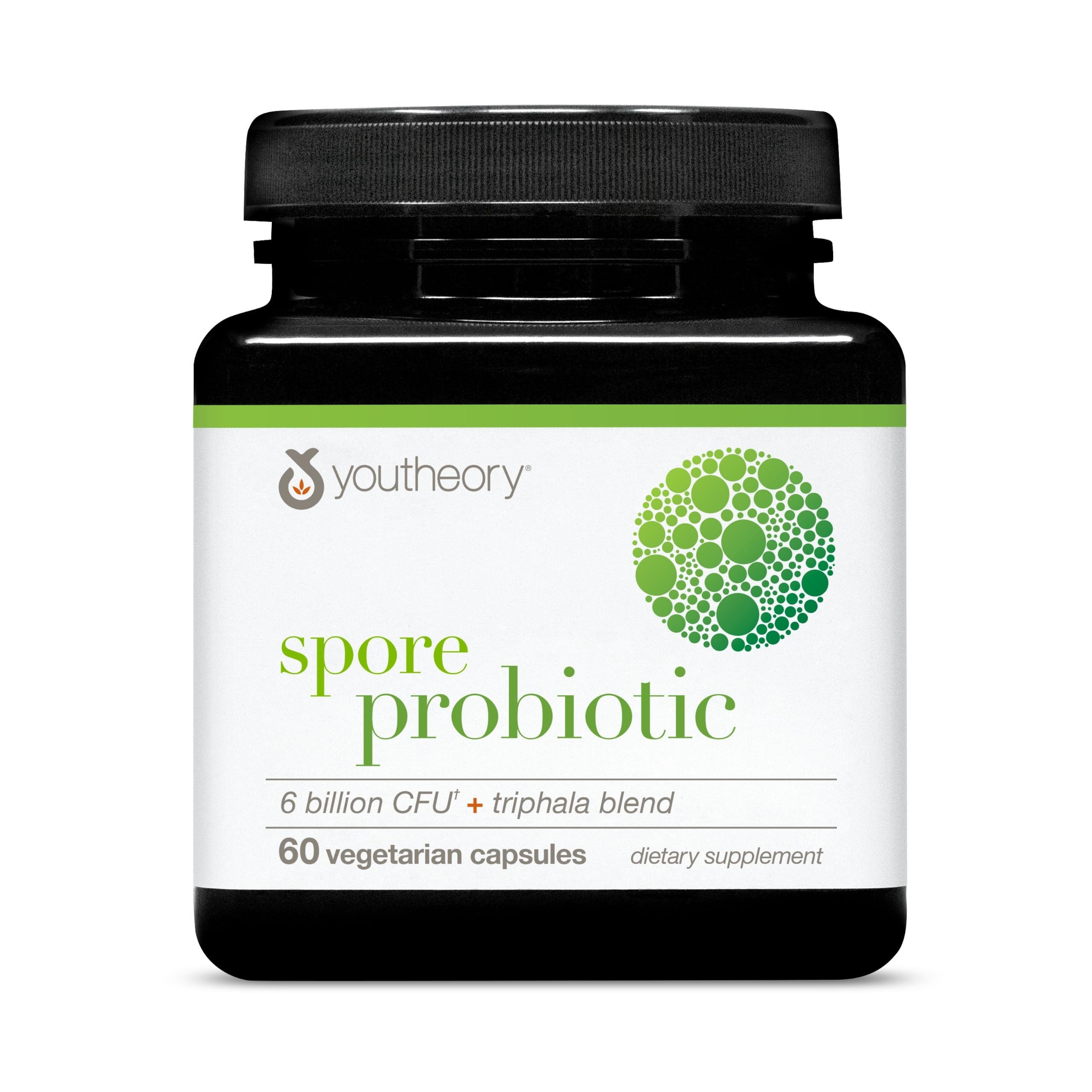 Youtheory Spore Probiotic - Helps Gut Health* - 6 Billion CFU with Prebiotics - Supports Regular Bowel Movement & Diarrhea Relief* - Shelf Stable - 60 Vegetarian Capsules (30-Day Supply) Youtheory buy supplements canada