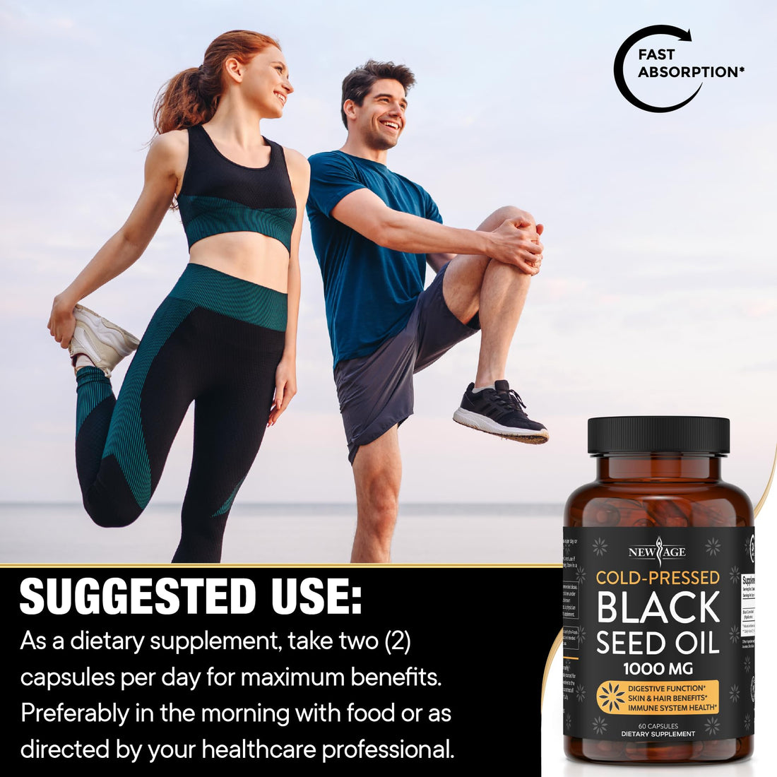Black Seed Oil Softgel Capsules - Premium Cold-Pressed Nigella Sativa Producing Pure NEW AGE buy supplements canada