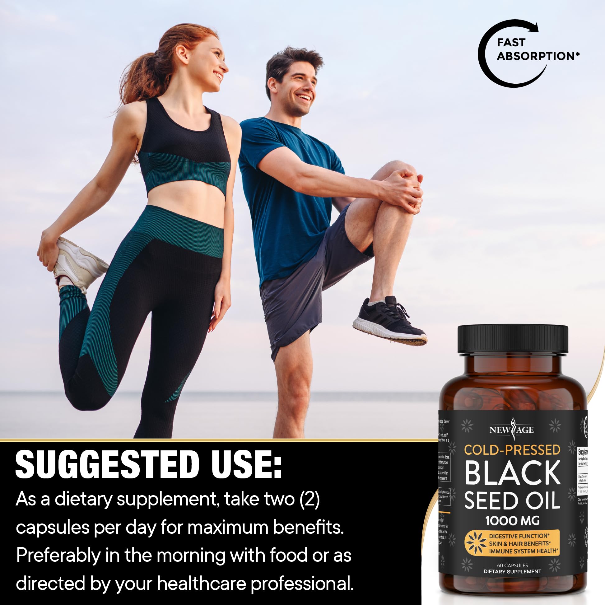 Black Seed Oil Softgel Capsules - Premium Cold-Pressed Nigella Sativa Producing Pure NEW AGE buy supplements canada