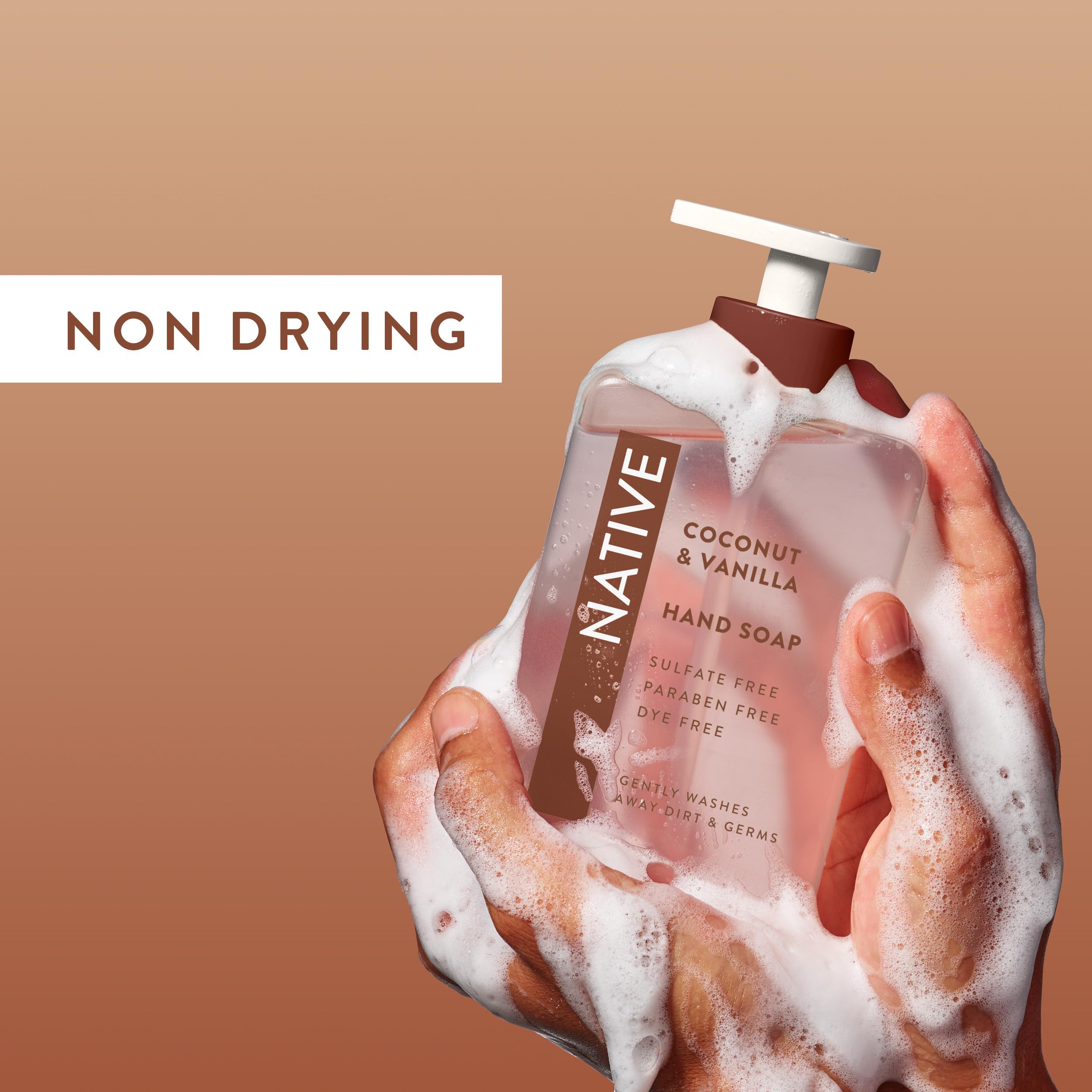 Native Liquid Hand Soap, Coconut & Vanilla Scent, Non-Drying Formula for Soft, Smooth Hands Native buy supplements canada