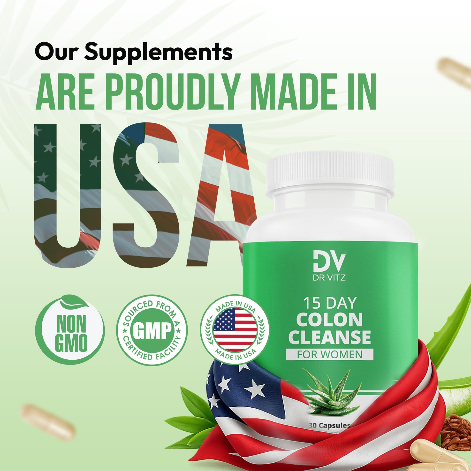 Dr Vitz 15 Day Colon Cleanse for Women – Natural Detox Pills with Herbs, Fiber & Probiotics – Bloating & Constipation Relief, Weight Loss & Gut Health Reset – 30 Capsules Dr Vitz buy supplements canada