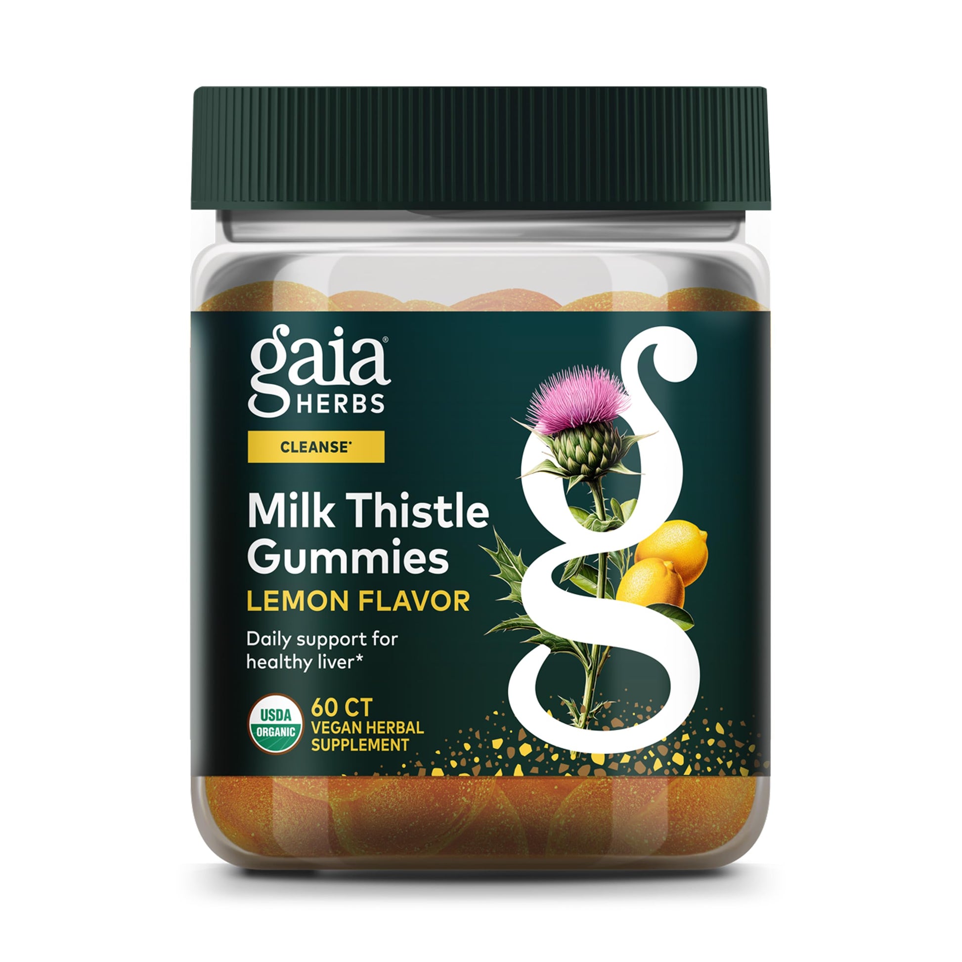 Gaia Herbs Milk Thistle Gummies - Herbal Supplement with Antioxidant Properties for Liver Health & Liver Detox - Lemon Flavored - 60 Vegan Gummies Gaia Herbs buy supplements canada