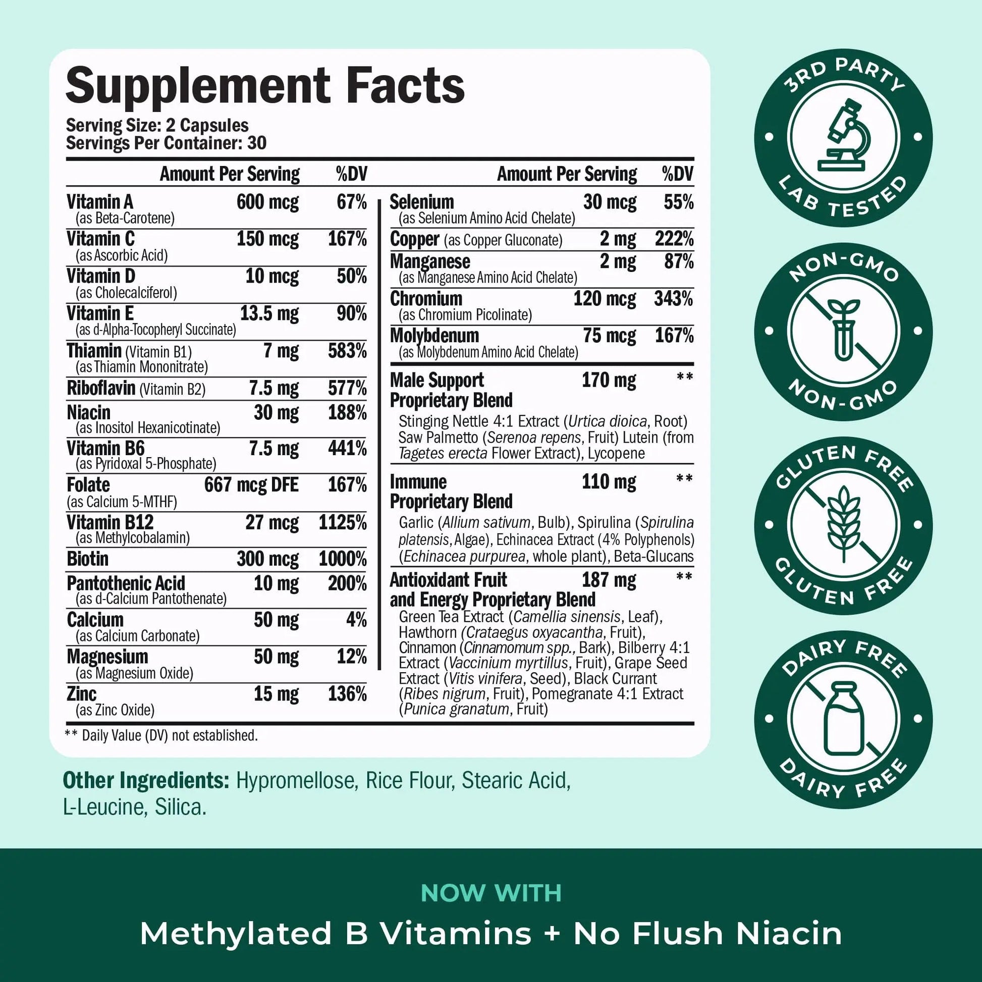 Methylated Multivitamin for Men with Bioavailable Vitamins, Chelated Minerals, Vitamin D, B12, C, A & Zinc for Energy, Focus and Immune Health Vimerson Health buy supplements canada