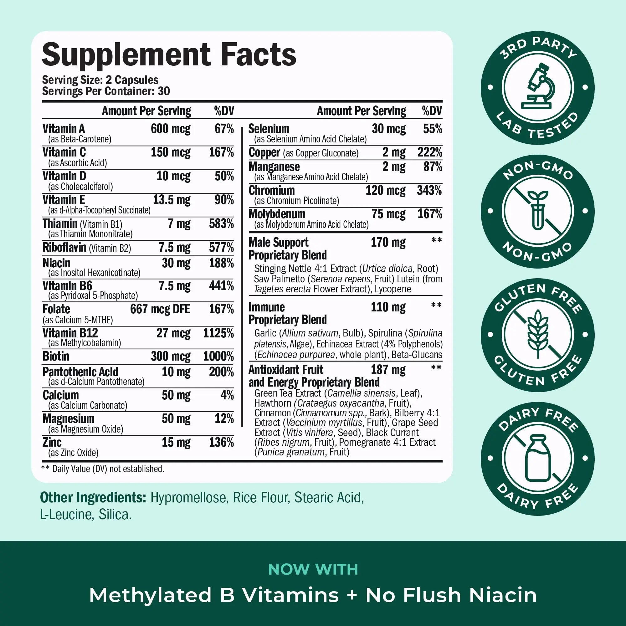 Methylated Multivitamin for Men with Bioavailable Vitamins, Chelated Minerals, Vitamin D, B12, C, A & Zinc for Energy, Focus and Immune Health Vimerson Health buy supplements canada