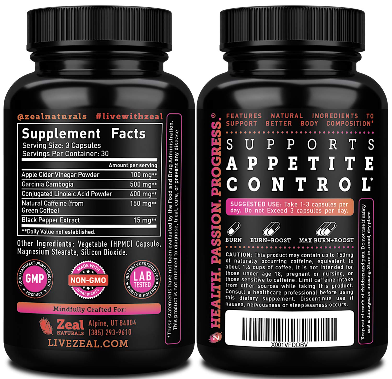 Apple Cider Vinegar Weight Management Pills for Women - Garcinia Cambogia + w. CLA Zeal Naturals buy supplements canada