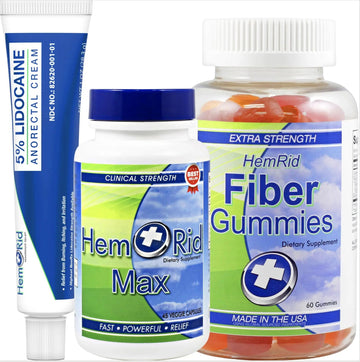 HemRid Complete Hemorrhoid Support System – Max Formula, Lidocaine Cream & Fiber Gummies for Immediate Relief & Long-Term Comfort HemRid buy supplements canada