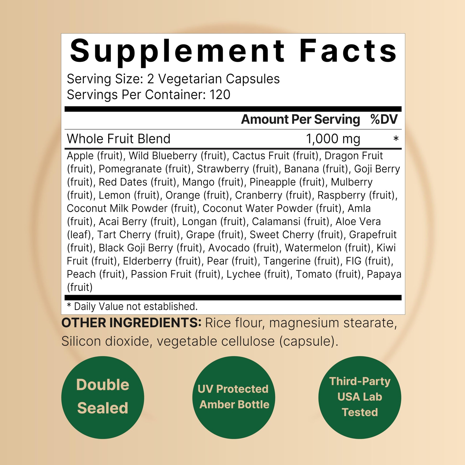 Fruit and Veggies Supplement – 480 Total Vegetarian Capsules | Balance of Natural 40 Whole Fruits & Veggies Blend | Fresh Superfood Formula with Vitamins and Minerals – Non-GMO NatureBell buy supplements canada