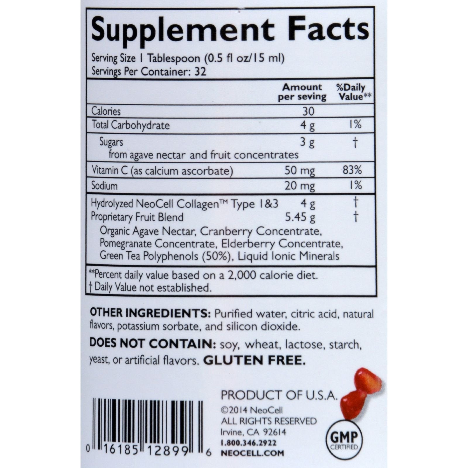 Collagen+C Pomegranate 16 Ounces Neocell buy supplements canada