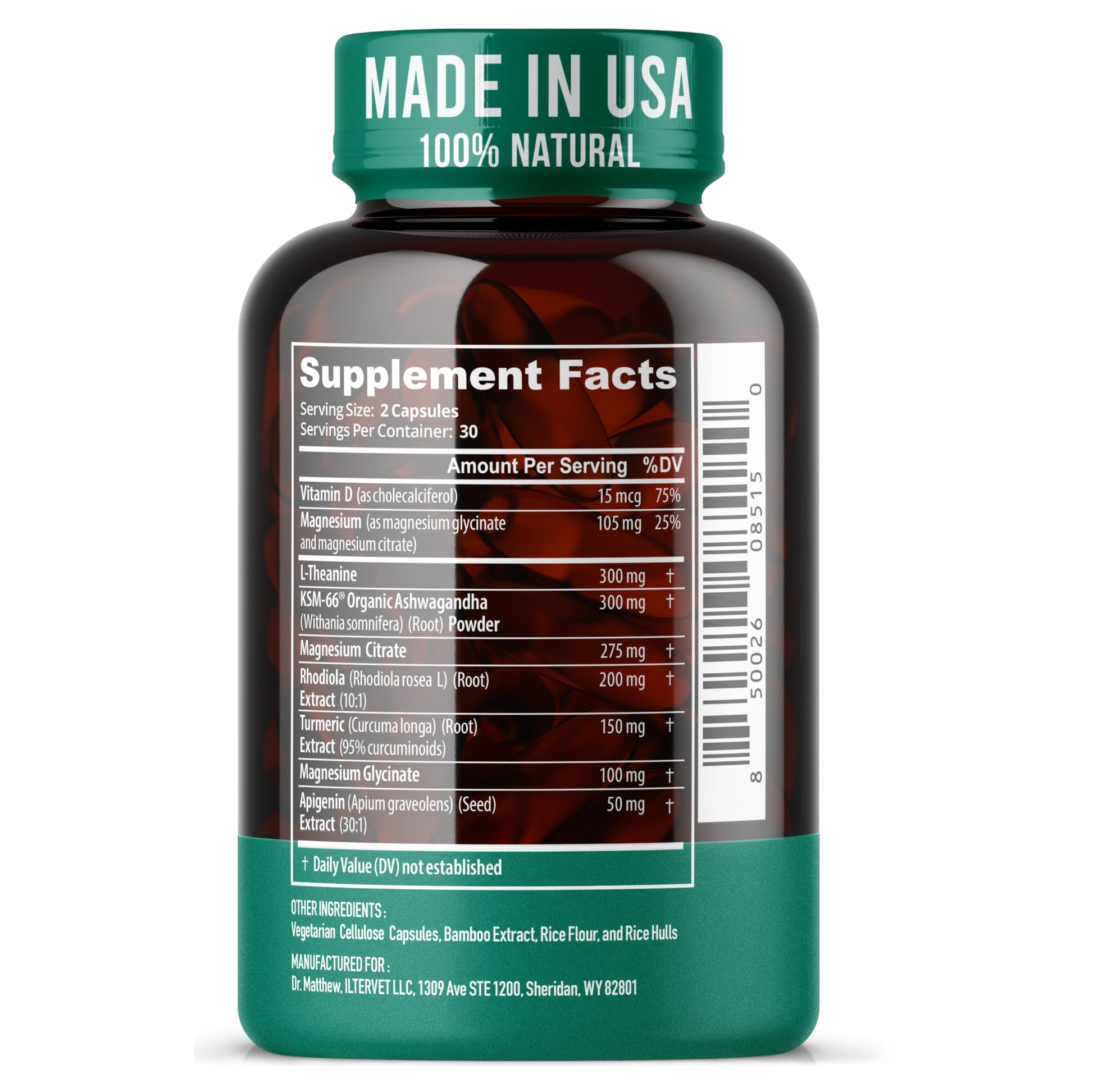 Cortisol Reducer & Adrenal Support Supplement–Natural Stress Relief with Ashwagandha KSM-66, Magnesium Glycinate & Citrate, L-Theanine, Rhodiola, Apigenin, Turmeric & Vitamin D3–Calm Mood & Relaxation Dr. Matthew buy supplements canada