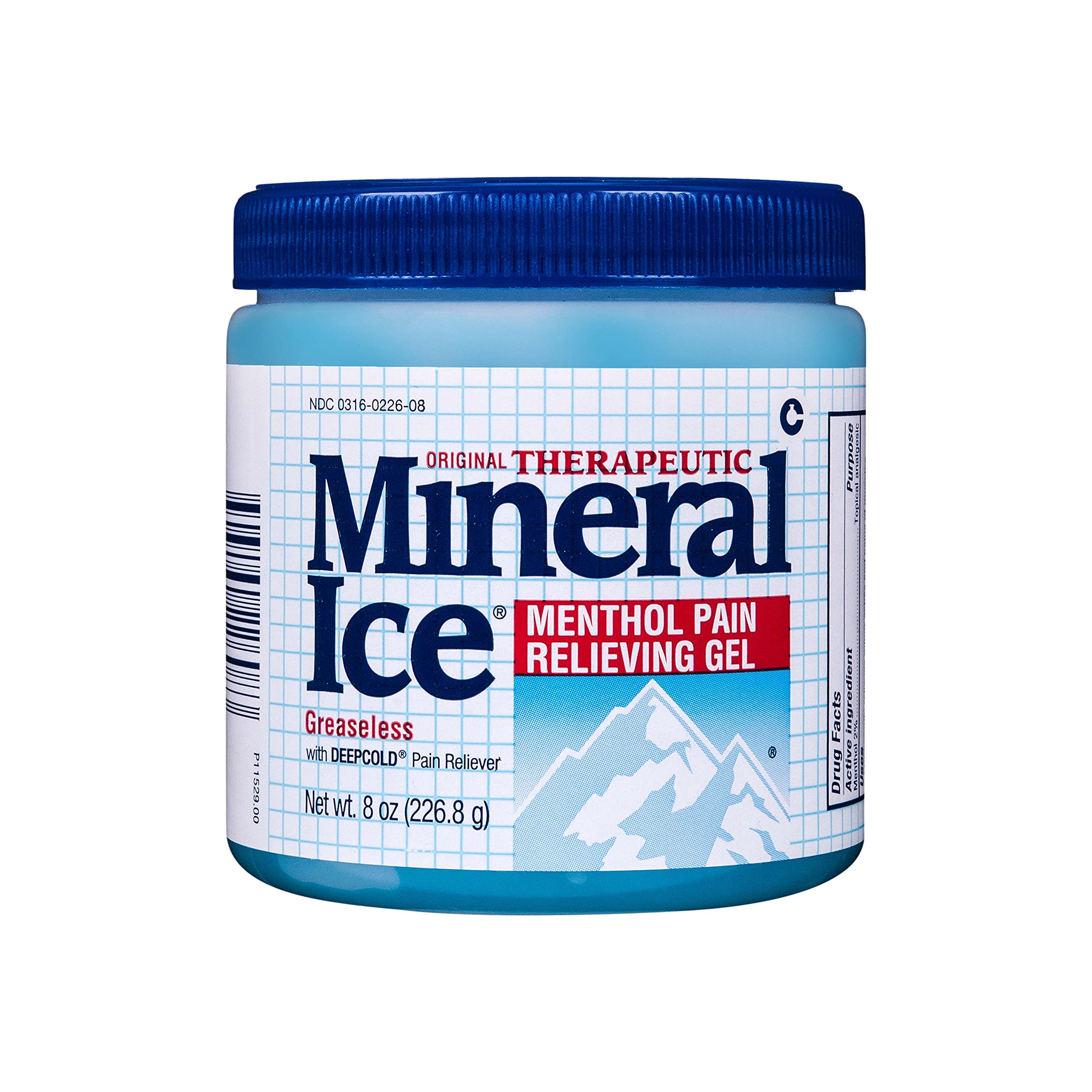 Mineral Ice Original Therapeutic Menthol Pain Relief Gel. Greaseless with "Deepcold" Pain Reliever. Provides Cooling & Penetrating Relief for Arthritis, Simple Backache, Strains & Sprains (8 Ounce) Mineral Ice buy supplements canada