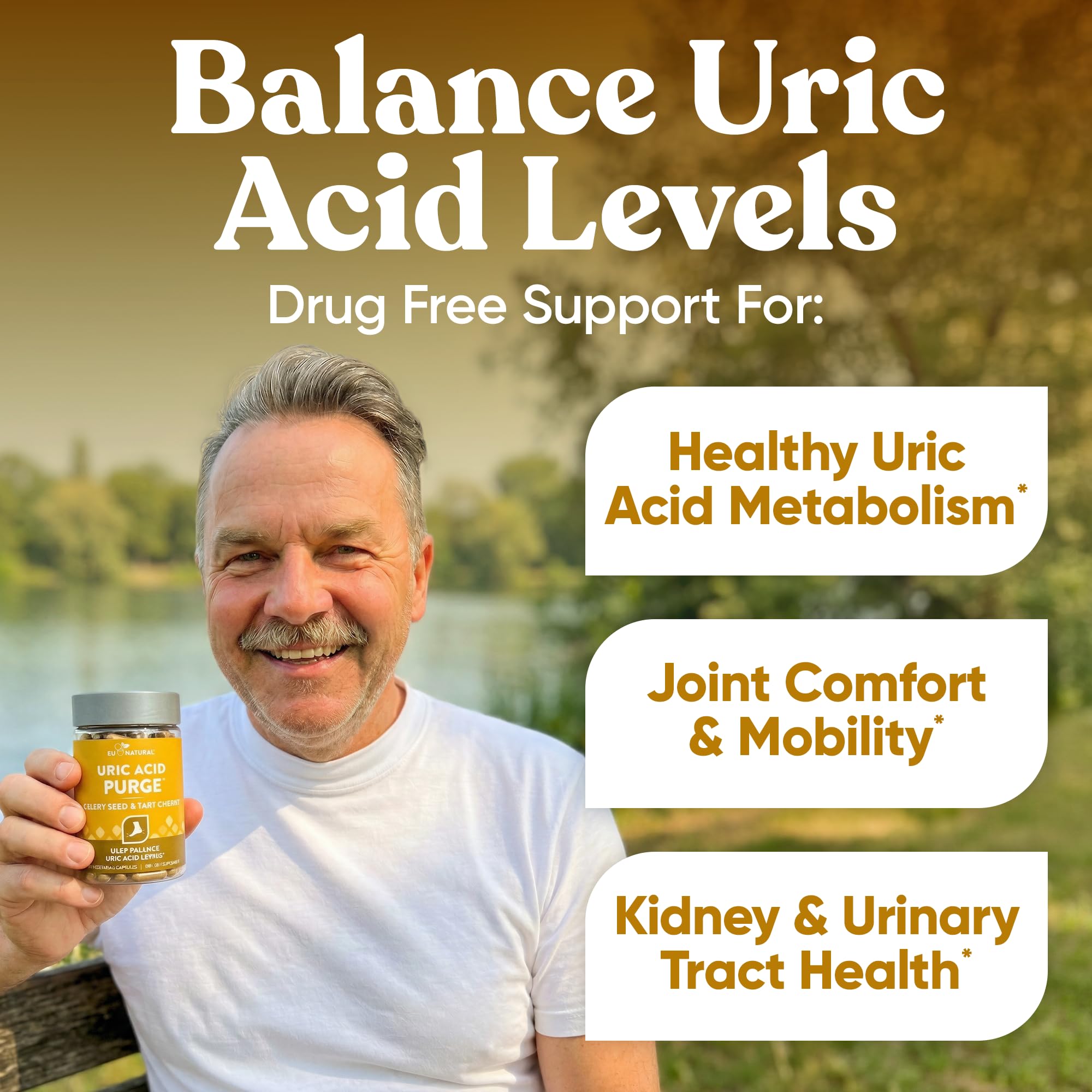 Eu Natural Purge Uric Acid Flush - Eat & Drink What You Want - Uric Acid Support for Joints & Mobility with Celery Seed Eu Natural buy supplements canada