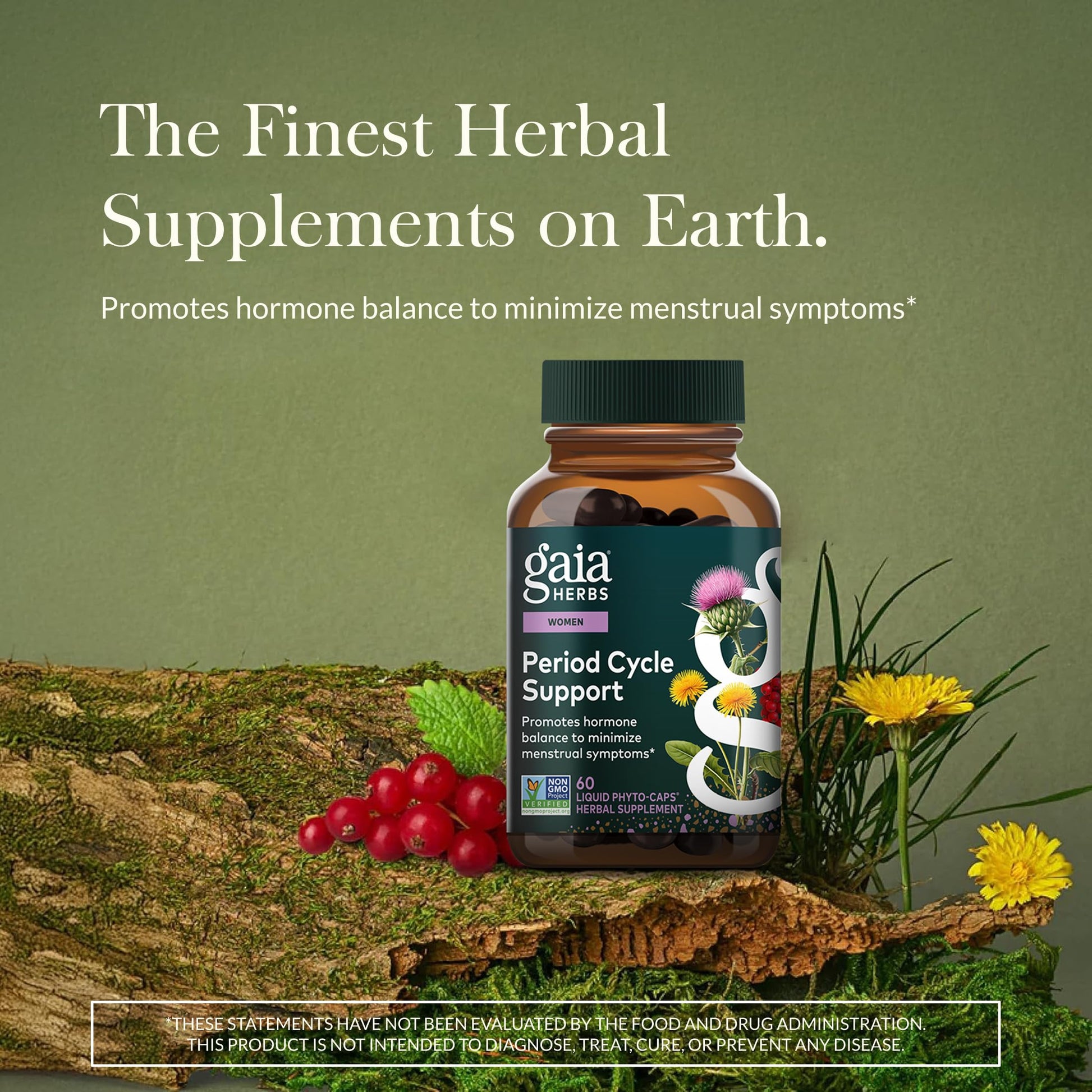 Gaia Herbs Period Cycle Support - Supports Hormone Balance & PMS Relief* - Herbal Supplement with Vitex Berry & Schisandra - Free from Gluten, Dairy & Soy - 60 Vegan Capsules (60 Servings) Gaia Herbs buy supplements canada