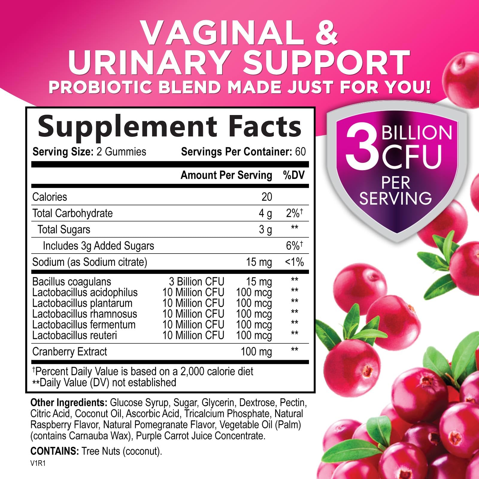 Probiotics for Women + Cranberry - 3 Billion CFU Guaranteed & 6 Vegan Strains for Women's Hello Lovely! buy supplements canada