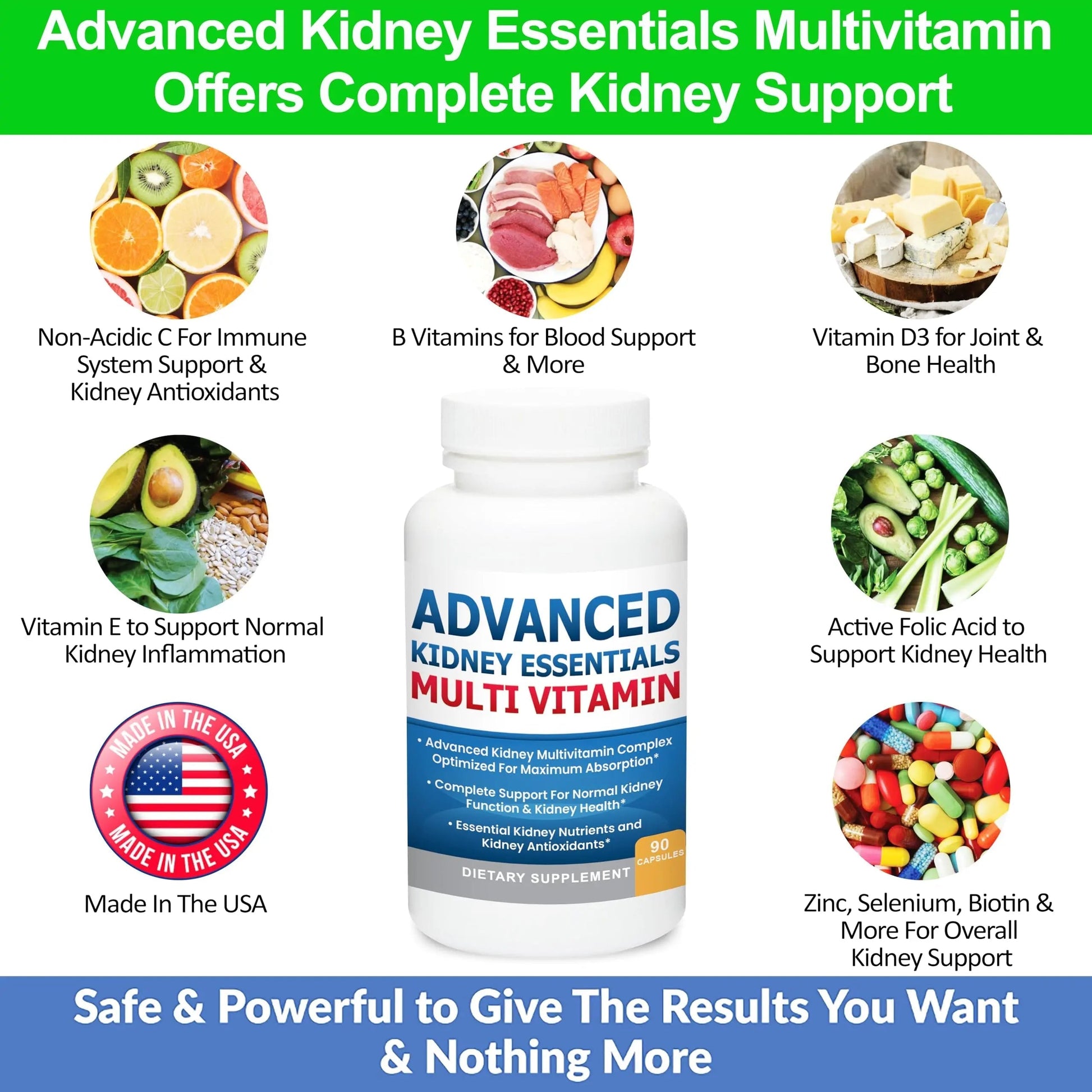 Advanced Kidney Essentials Multivitamin. Kidney Support Supplement for Complete Kidney Health. Kidney Health Supplement Kidney Restore buy supplements canada