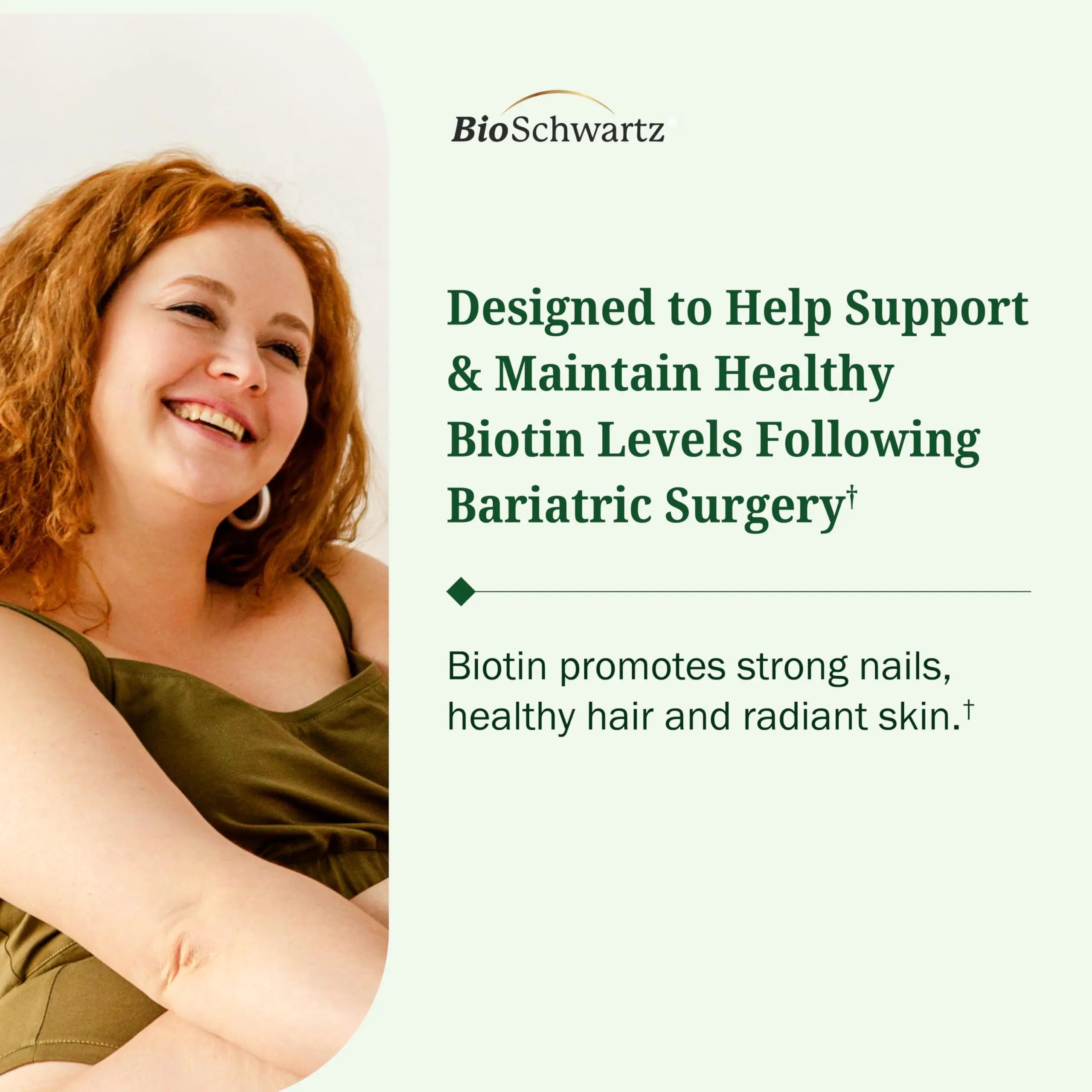 BioSchwartz Bariatric Biotin Chewable Tablets - 5500mcg Biotin per Serving - Green Apple Flavor, 3 Month Supply - Sugar-Free Hair Skin Nails Vitamins BioSchwartz buy supplements canada