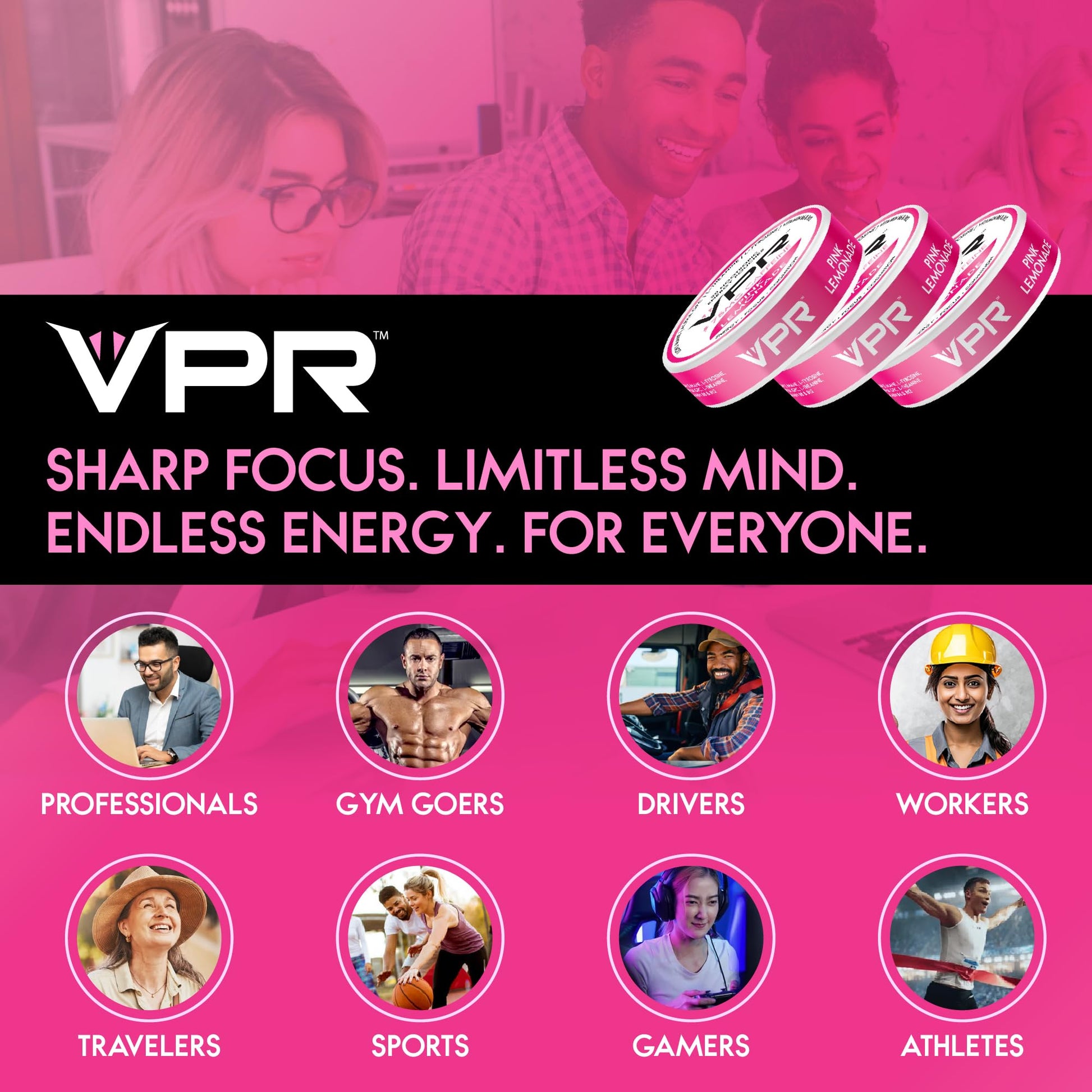 VPR 75MG Caffeine Nootropic Pouches | 20 Count Energy Pouches with Lion's Mane, Alpha-GPC, Vitamin B6 & B12, L-Theanine, and L-Tyrosine | Naturally Flavored Focus Pouches with No Sugar (Variety Pack) VPR Energy buy supplements canada