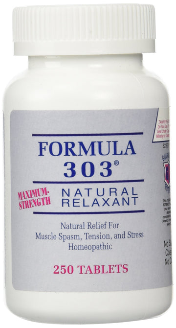 Dee Cee Labs Formula 303 Maximum Strength All-Natural Relaxant Tablets, 250 Tablets; All-Natural Relaxant containing Magnesium for Sore Muscles, Passion Flower, and Valerian Root Dee Cee Laboratories buy supplements canada