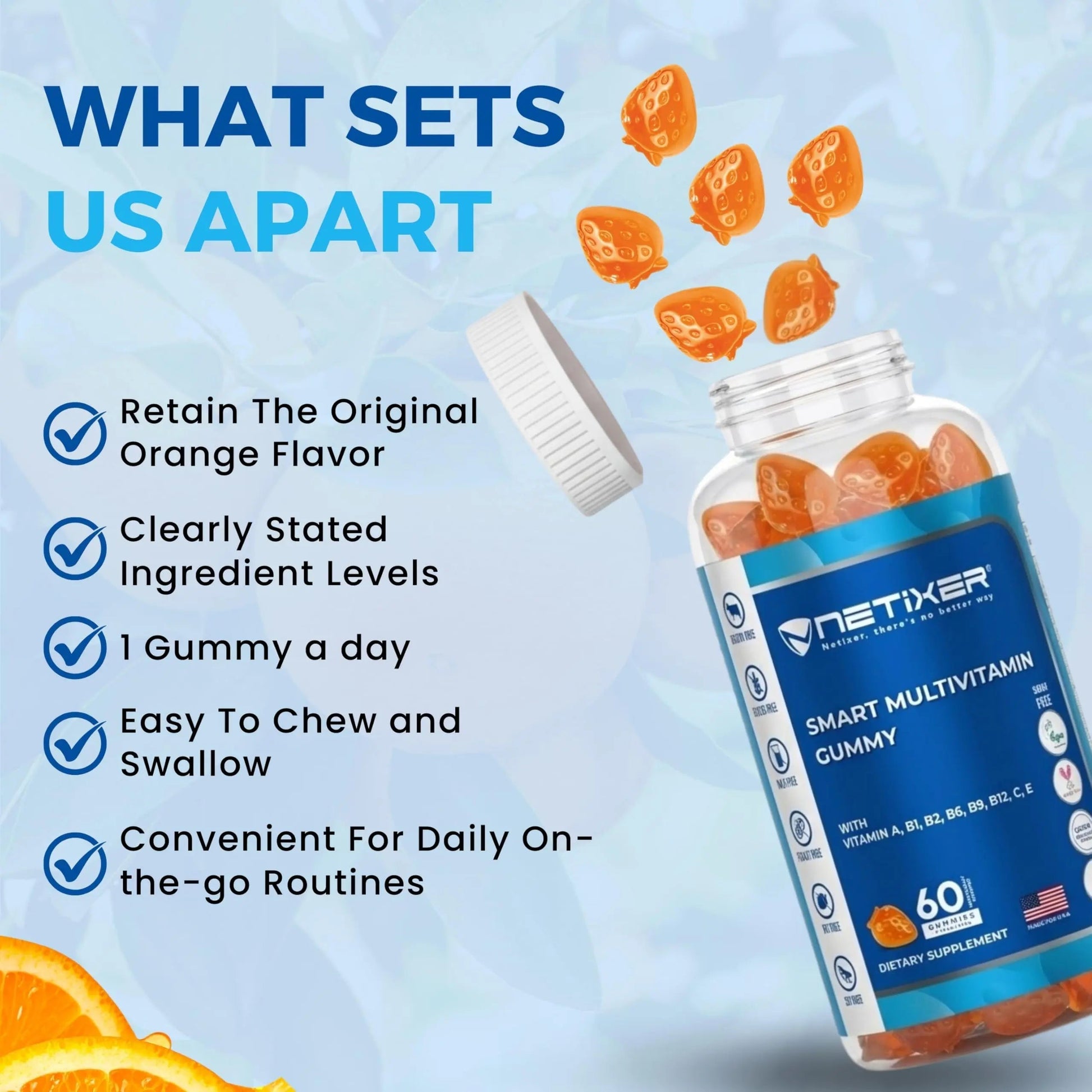nETiXER Multivitamin Gummies – 60 Vegan Berry Gummies with Vitamins A, C, D, E, B12, Biotin, Zinc, Iodine – Gelatin-Free, Gluten-Free nETiXER buy supplements canada