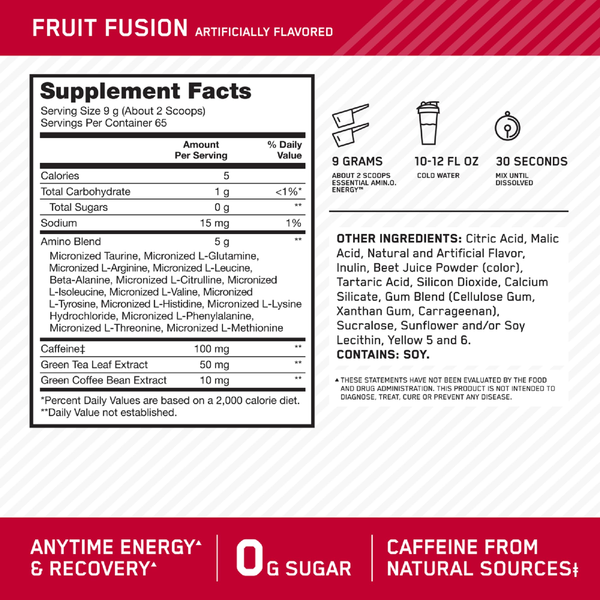 Optimum Nutrition Amino Energy - Pre Workout with Green Tea, BCAA, Amino Acids Optimum Nutrition buy supplements canada