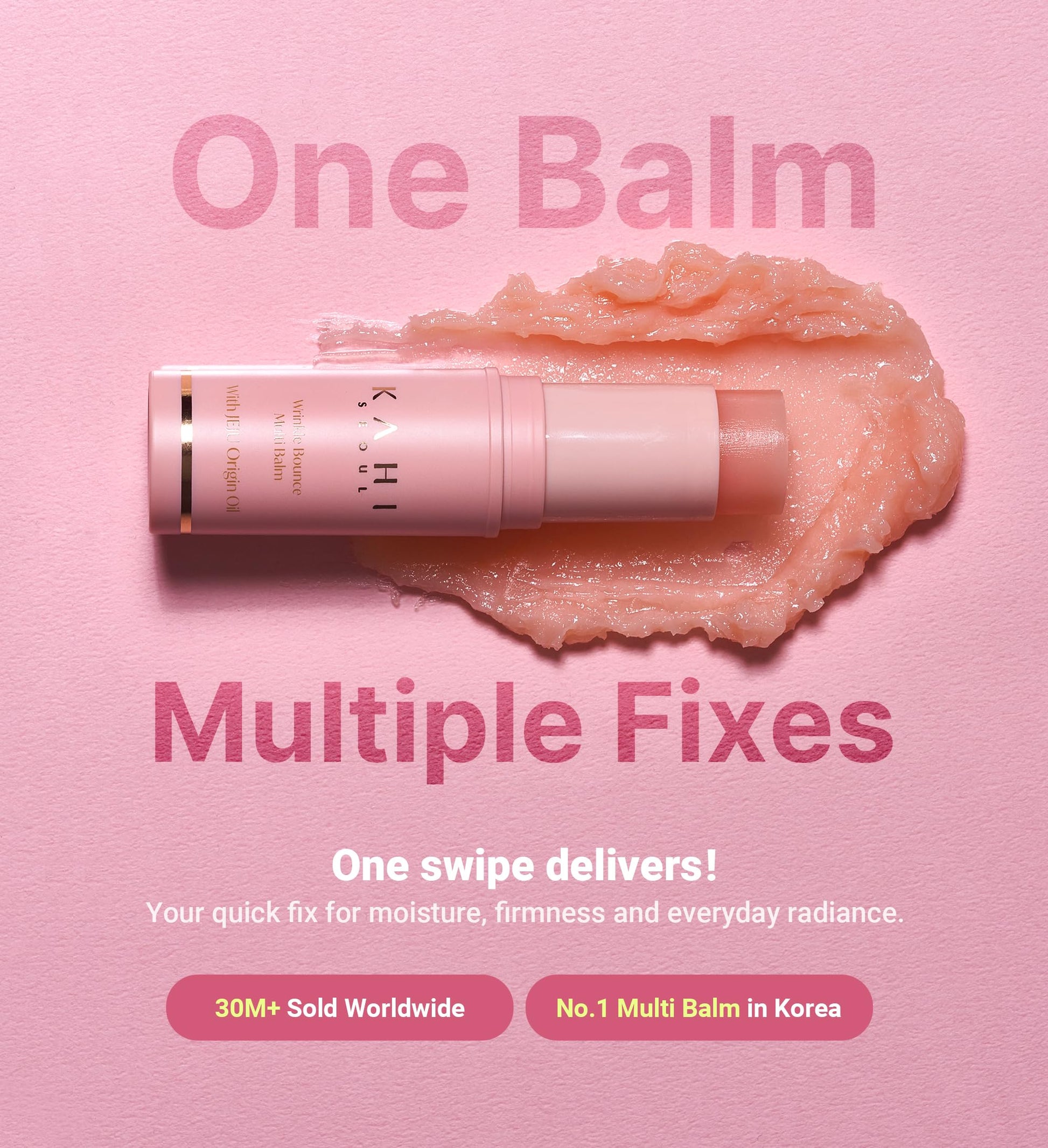KAHI Wrinkle Bounce Multi Balm Stick | PDRN Collagen Wrinkle Stick | Korean Skin Care |All-in-One Hydrating Lip Balm Eye Cream Neck Cream Make Up Base & Face Mist Moisture Balm KAHI buy supplements canada