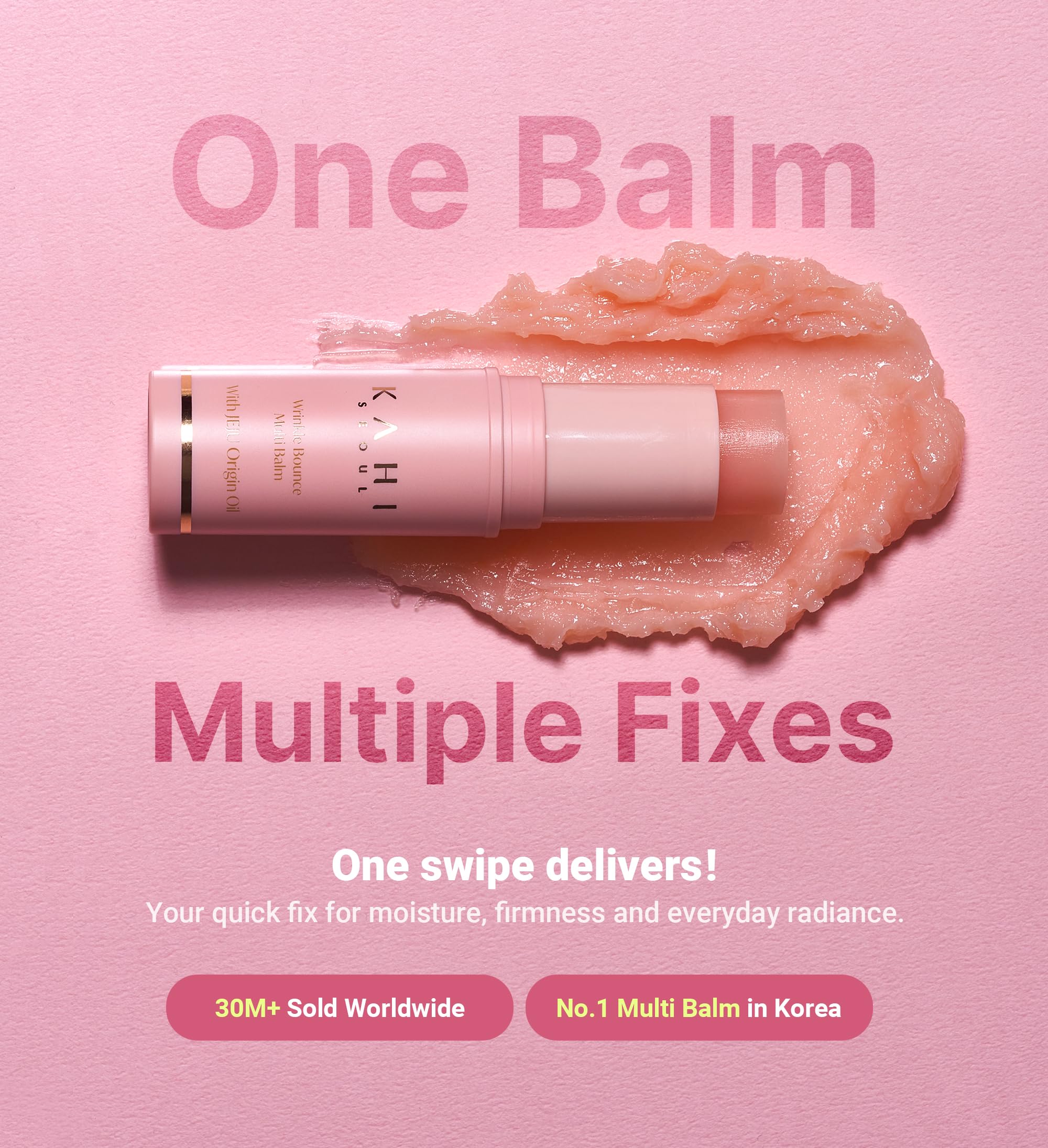 KAHI Wrinkle Bounce Multi Balm Stick | PDRN Collagen Wrinkle Stick | Korean Skin Care |All-in-One Hydrating Lip Balm Eye Cream Neck Cream Make Up Base & Face Mist Moisture Balm KAHI buy supplements canada